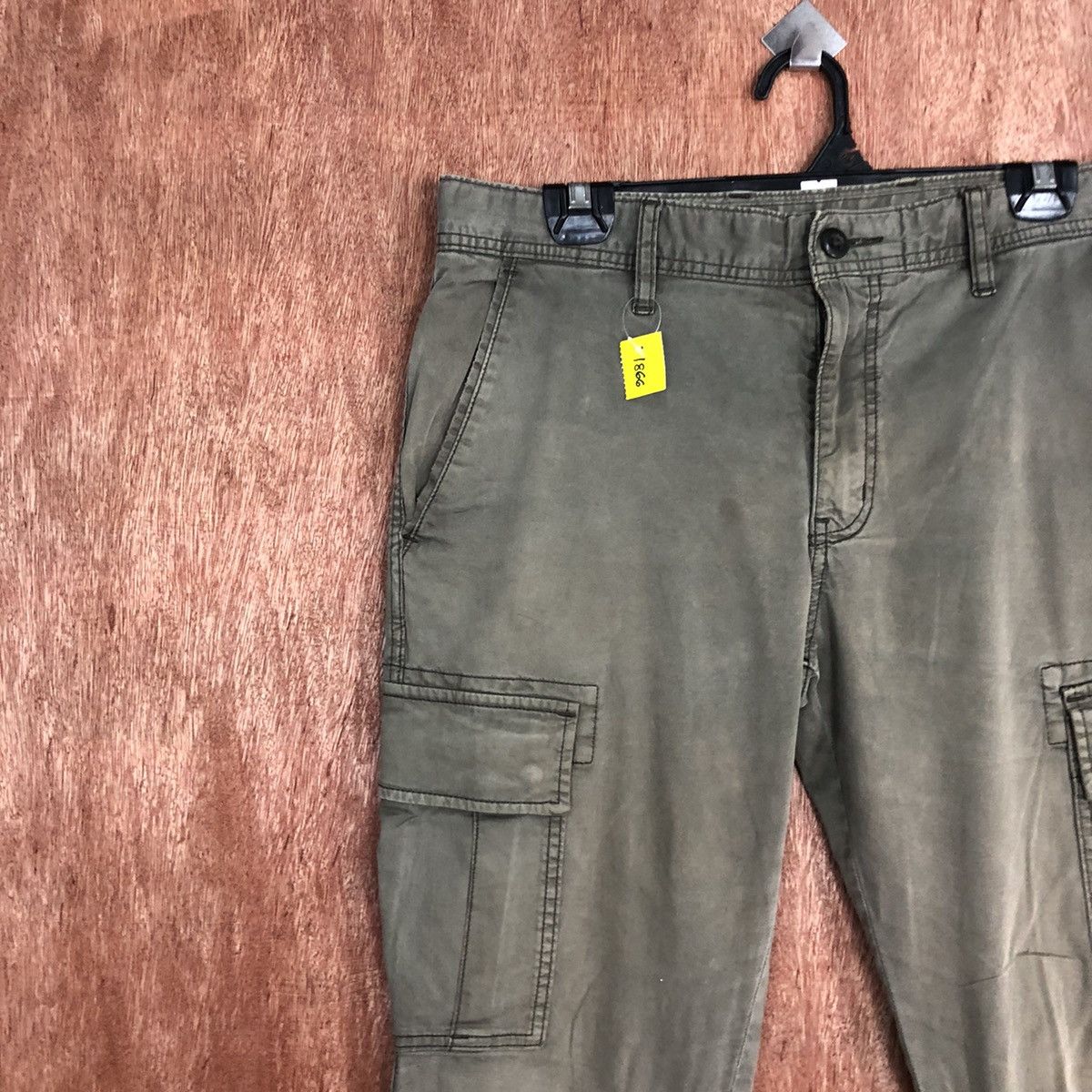 StraightFaded DLL Uniqlo Green Multipocket Tactical Cargo Pants #1866 Size US 33 - 6 Thumbnail
