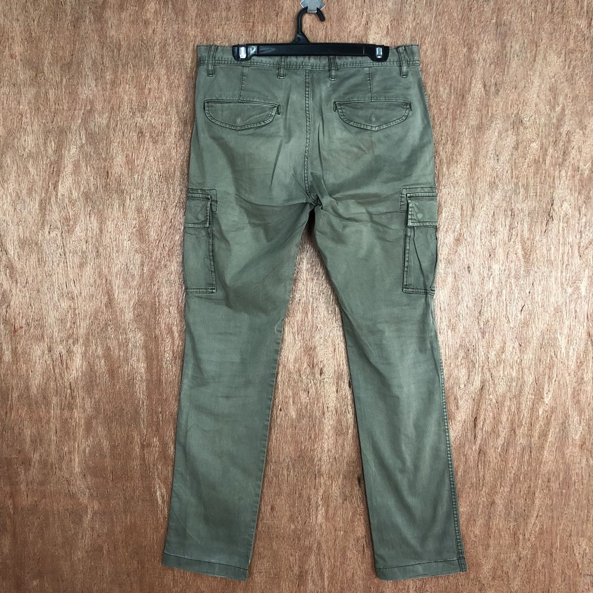 StraightFaded DLL Uniqlo Green Multipocket Tactical Cargo Pants #1866 Size US 33 - 9 Thumbnail