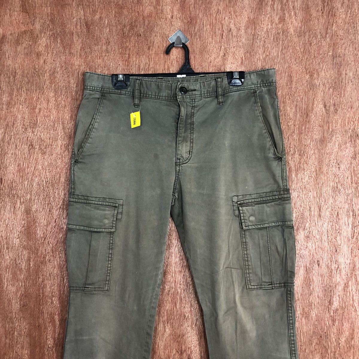 StraightFaded DLL Uniqlo Green Multipocket Tactical Cargo Pants #1866 Size US 33 - 2 Thumbnail