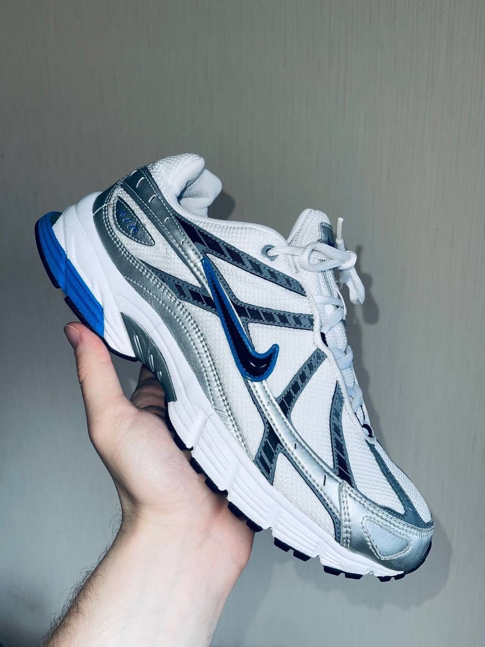 image of Nikelab Air Zoom 2008 Supreme Undercover Tn React Fragment Shoes in Silver, Men's (Size 10)