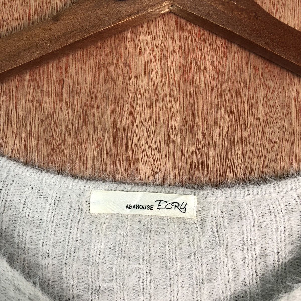 ABAHOUSE Abahouse Grey Shag Shaggy Fur Mohair Knitwear #6531 Size US L / EU 52-54 / 3 - 7 Thumbnail