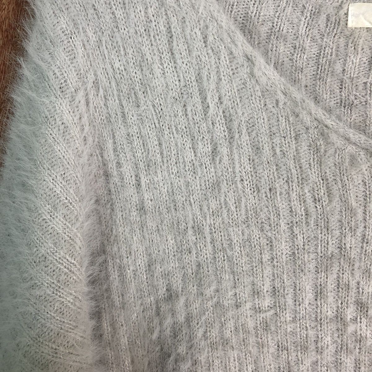 ABAHOUSE Abahouse Grey Shag Shaggy Fur Mohair Knitwear #6531 Size US L / EU 52-54 / 3 - 6 Thumbnail