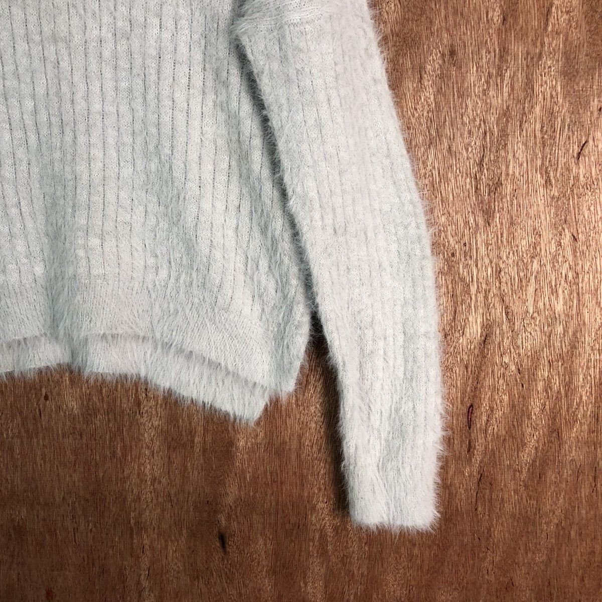 ABAHOUSE Abahouse Grey Shag Shaggy Fur Mohair Knitwear #6531 Size US L / EU 52-54 / 3 - 5 Thumbnail