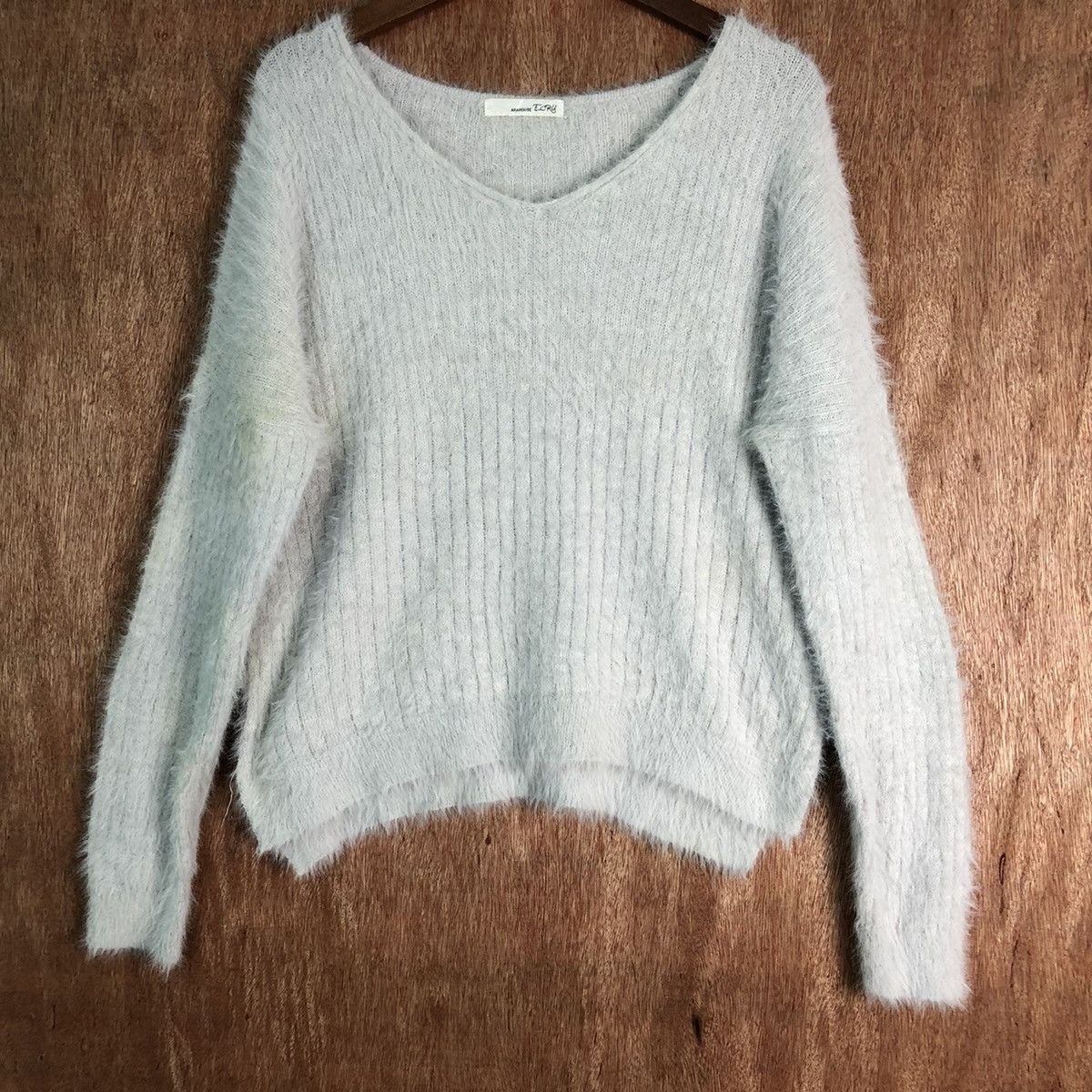 ABAHOUSE Abahouse Grey Shag Shaggy Fur Mohair Knitwear #6531 Size US L / EU 52-54 / 3 - 3 Thumbnail