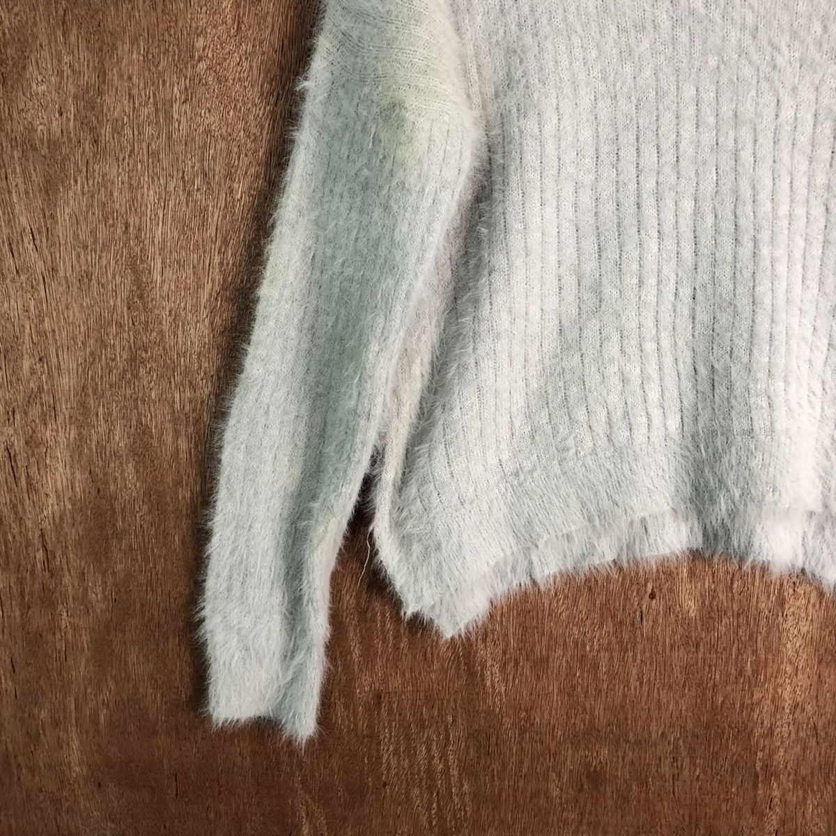 ABAHOUSE Abahouse Grey Shag Shaggy Fur Mohair Knitwear #6531 Size US L / EU 52-54 / 3 - 4 Thumbnail