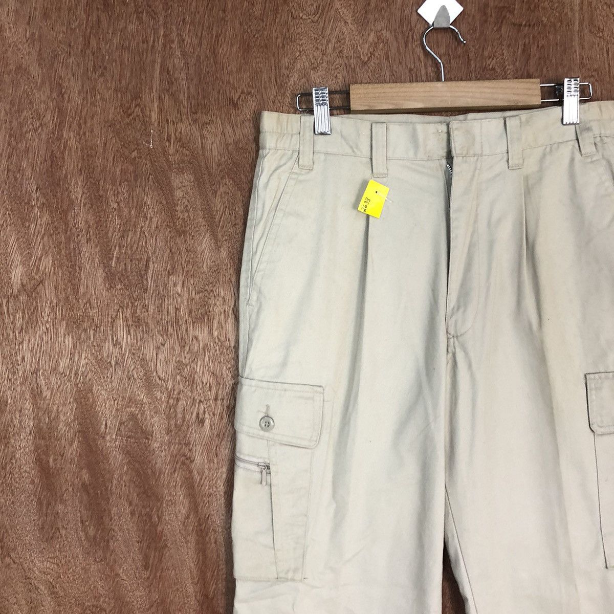 Japanese Brand D Japan Cream Multipocket Tactical Cargo Pants #2633 Size US 30 / EU 46 - 6 Thumbnail