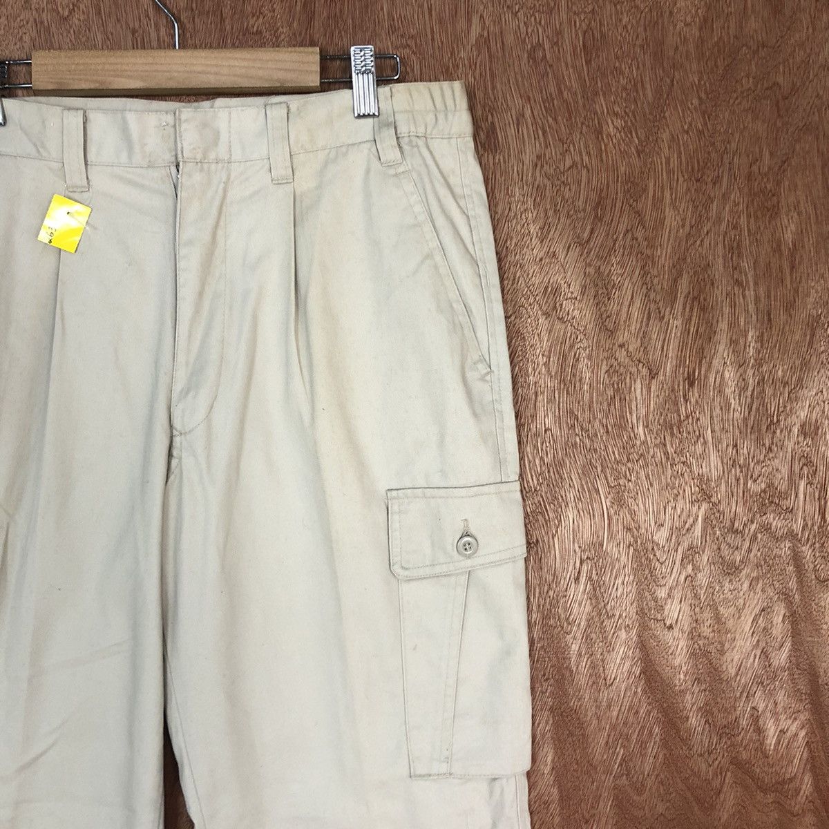 Japanese Brand D Japan Cream Multipocket Tactical Cargo Pants #2633 Size US 30 / EU 46 - 5 Thumbnail