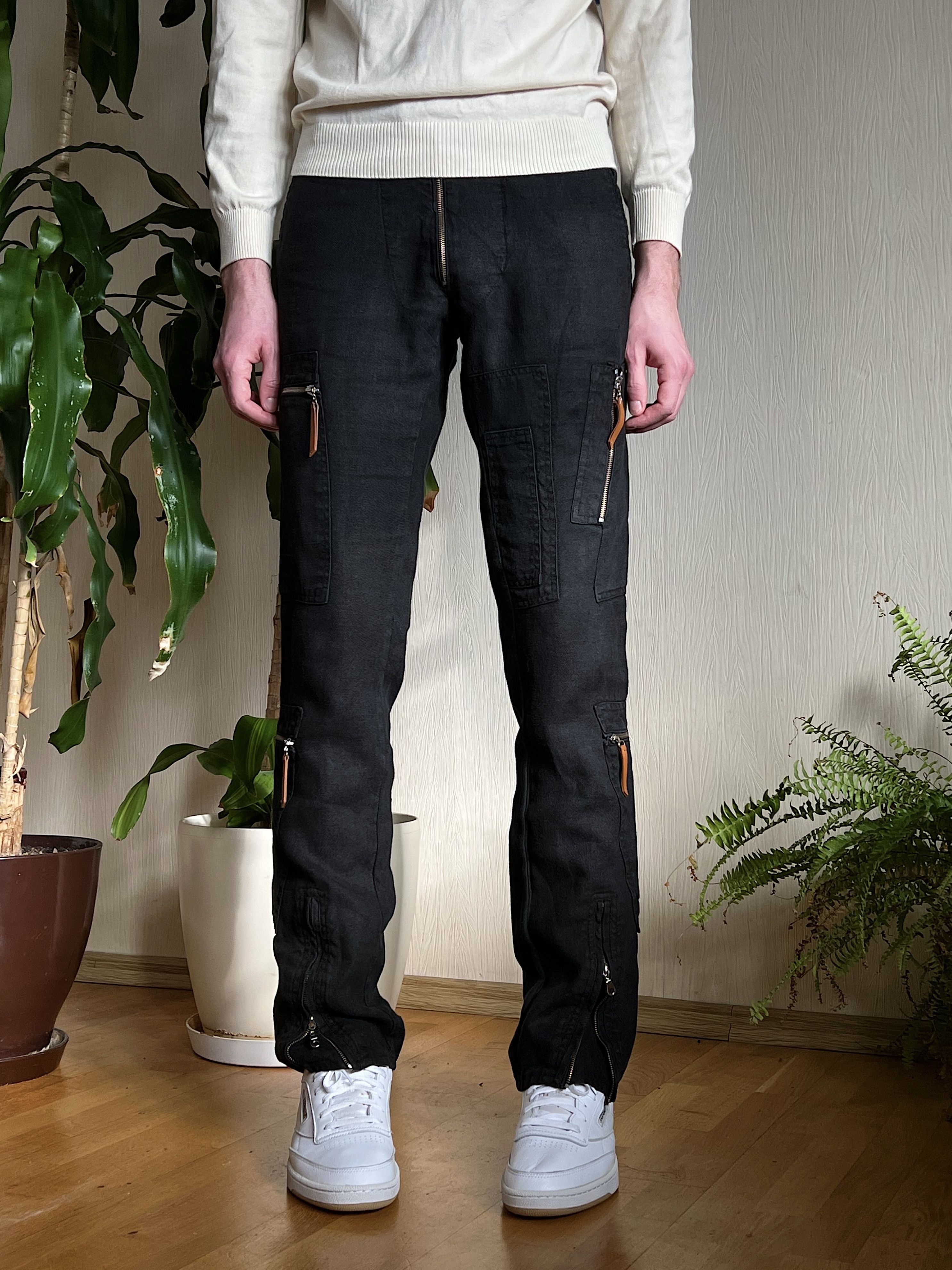 Versace Versace Multi Zip Cargo Trousers Pants Size US 33 - 1 Thumbnail