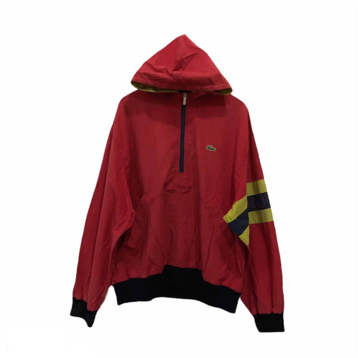Lacoste Vintage Lacoste Half Zipper Hoodie Made in Spain Size US L / EU 52-54 / 3 - 1 Thumbnail