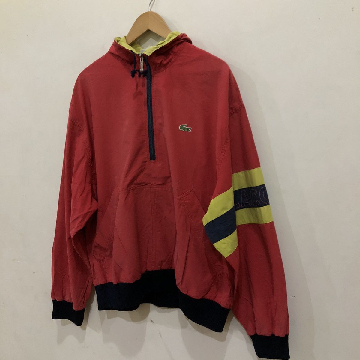 Lacoste Vintage Lacoste Half Zipper Hoodie Made in Spain Size US L / EU 52-54 / 3 - 3 Thumbnail