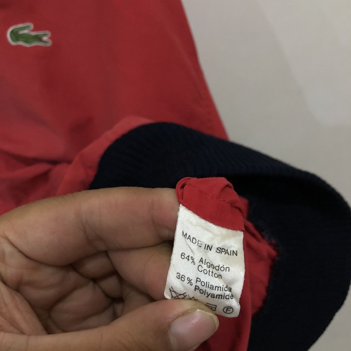 Lacoste Vintage Lacoste Half Zipper Hoodie Made in Spain Size US L / EU 52-54 / 3 - 11 Thumbnail
