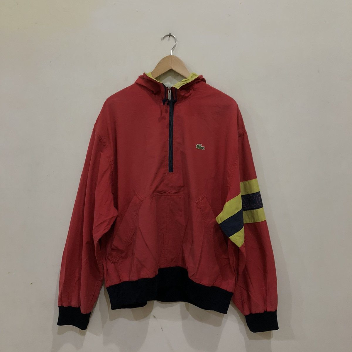 Lacoste Vintage Lacoste Half Zipper Hoodie Made in Spain Size US L / EU 52-54 / 3 - 2 Thumbnail