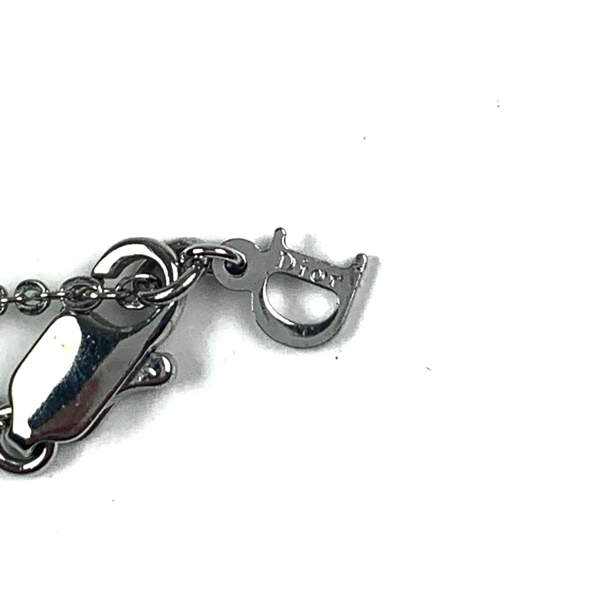 Dior Rare Dior Spellout Silver Necklace Size ONE SIZE - 4 Thumbnail