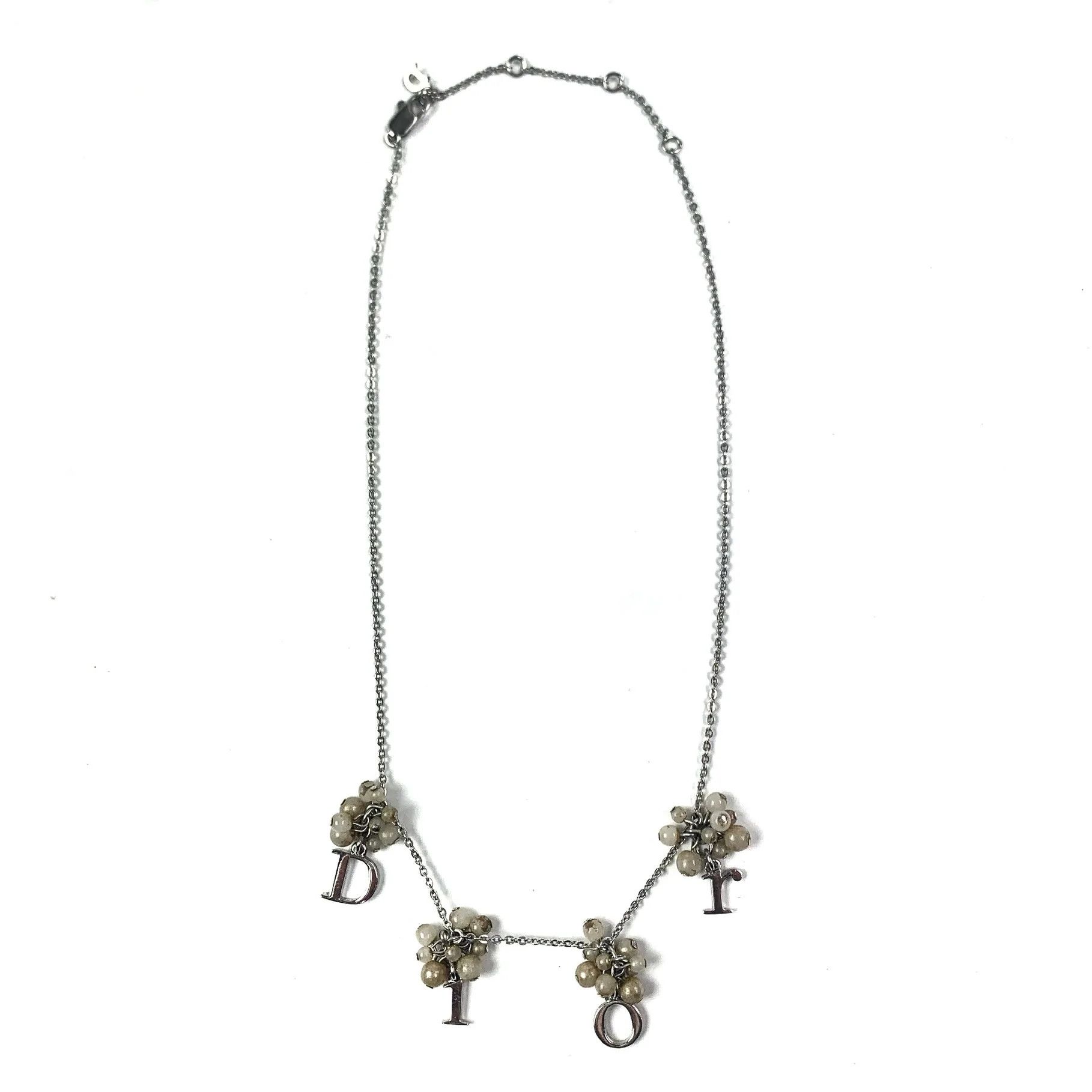 Dior Rare Dior Spellout Silver Necklace Size ONE SIZE - 2 Thumbnail