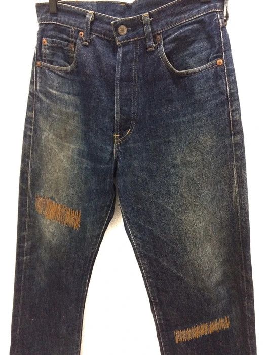 Levi's Vintage Clothing LEVI'S 503B Distressed Blue indigo Denim Pant Size US 30 / EU 46 - 3 Thumbnail