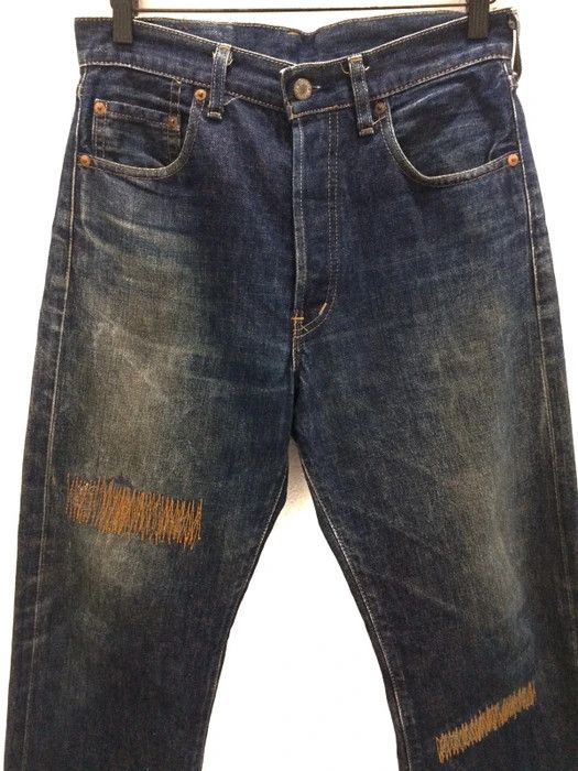 Levi's Vintage Clothing LEVI'S 503B Distressed Blue indigo Denim Pant Size US 30 / EU 46 - 2 Thumbnail