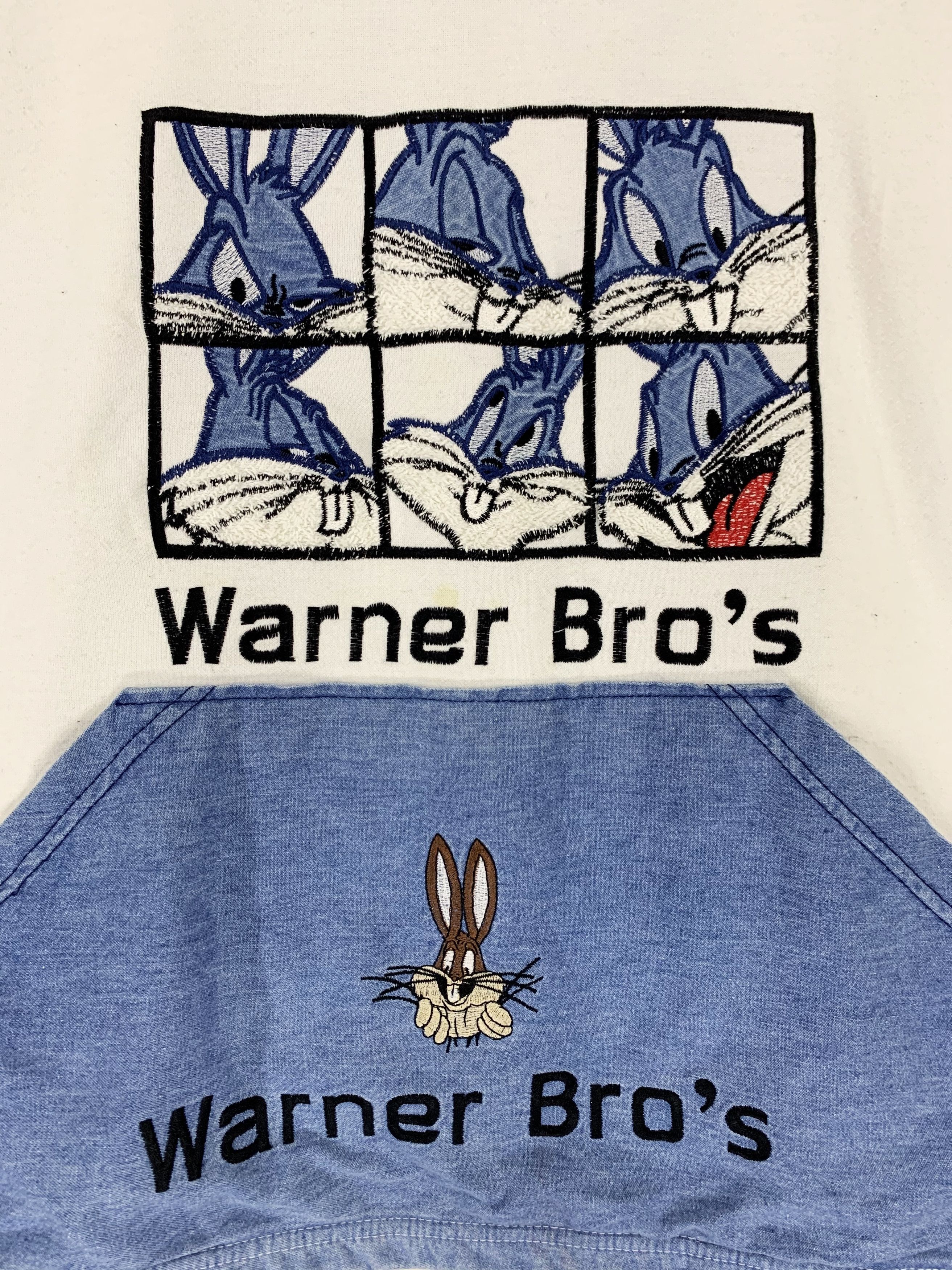 Psycho Bunny × Vintage × Warner Bros Warner bros bugs bunny embroidered logo vtg 90s pullover Size US L / EU 52-54 / 3 - 3 Thumbnail