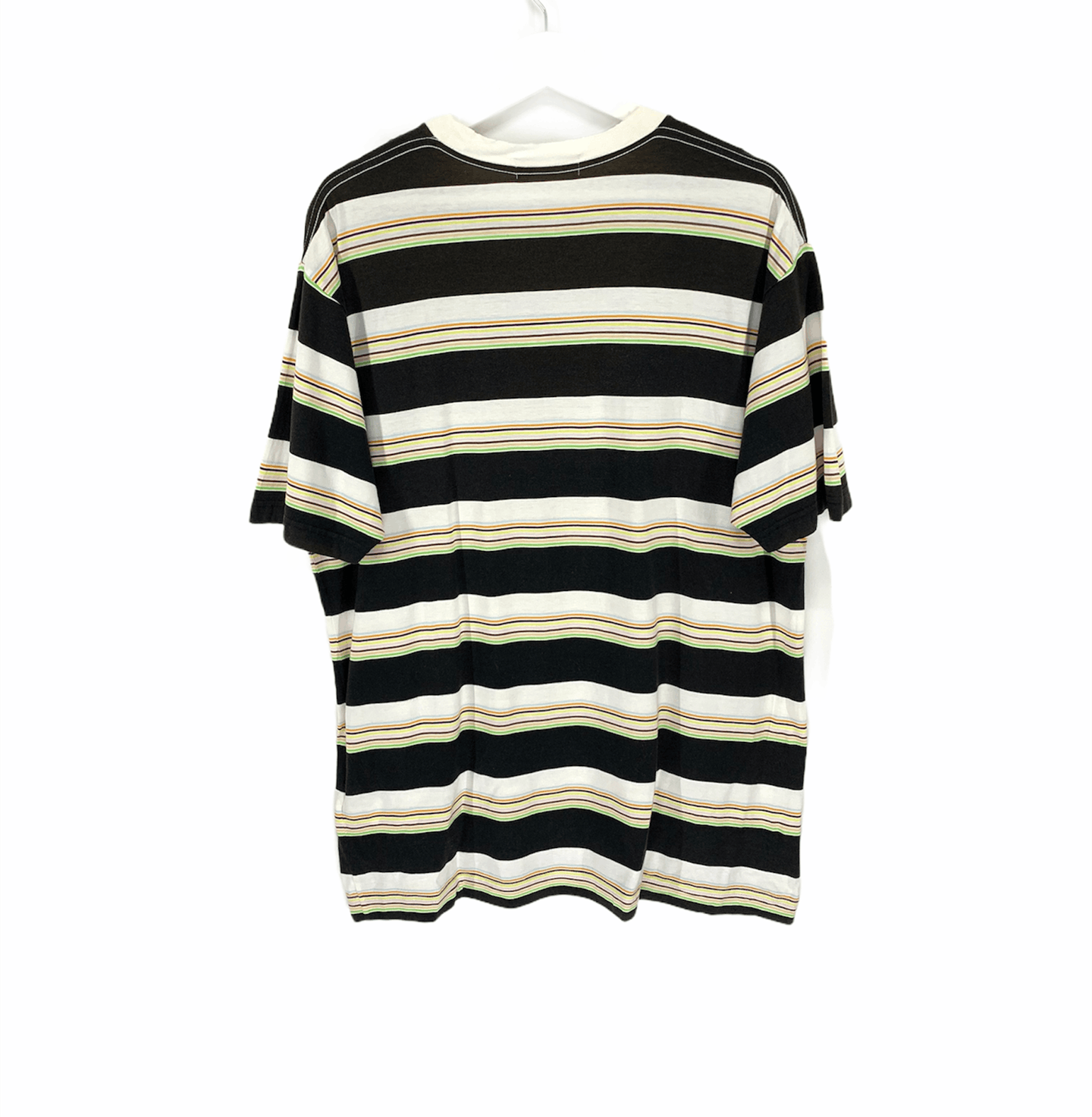 Bape Bathing ape multicolor stripe small logo distressed shirt Size US L / EU 52-54 / 3 - 2 Thumbnail