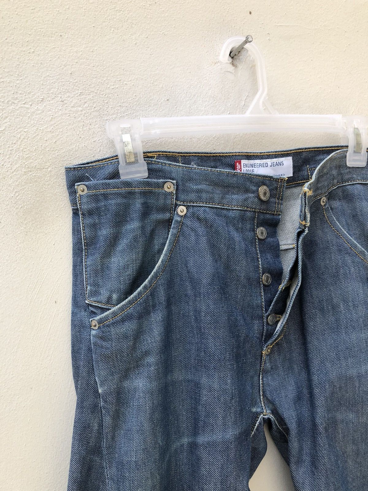 Levi's 2000 Levi’s Engineered Jeans Buckle Back Loose Denim Pant Size US 30 / EU 46 - 3 Thumbnail