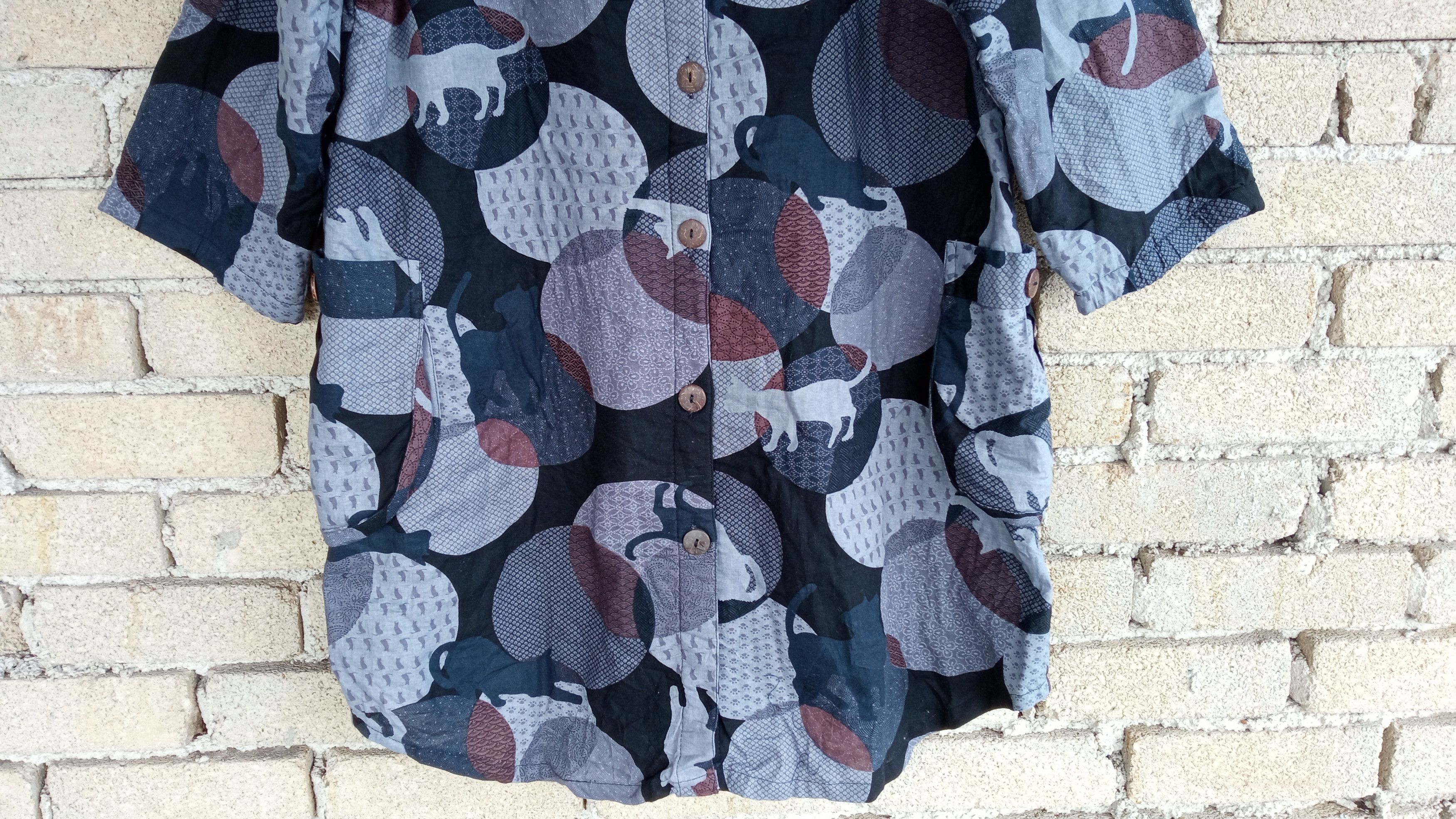 Japanese Brand × Vintage 🔥🔥Japanese Brand Sashiko Style Patchwork Fullprint Jacket Size US M / EU 48-50 / 2 - 9 Thumbnail