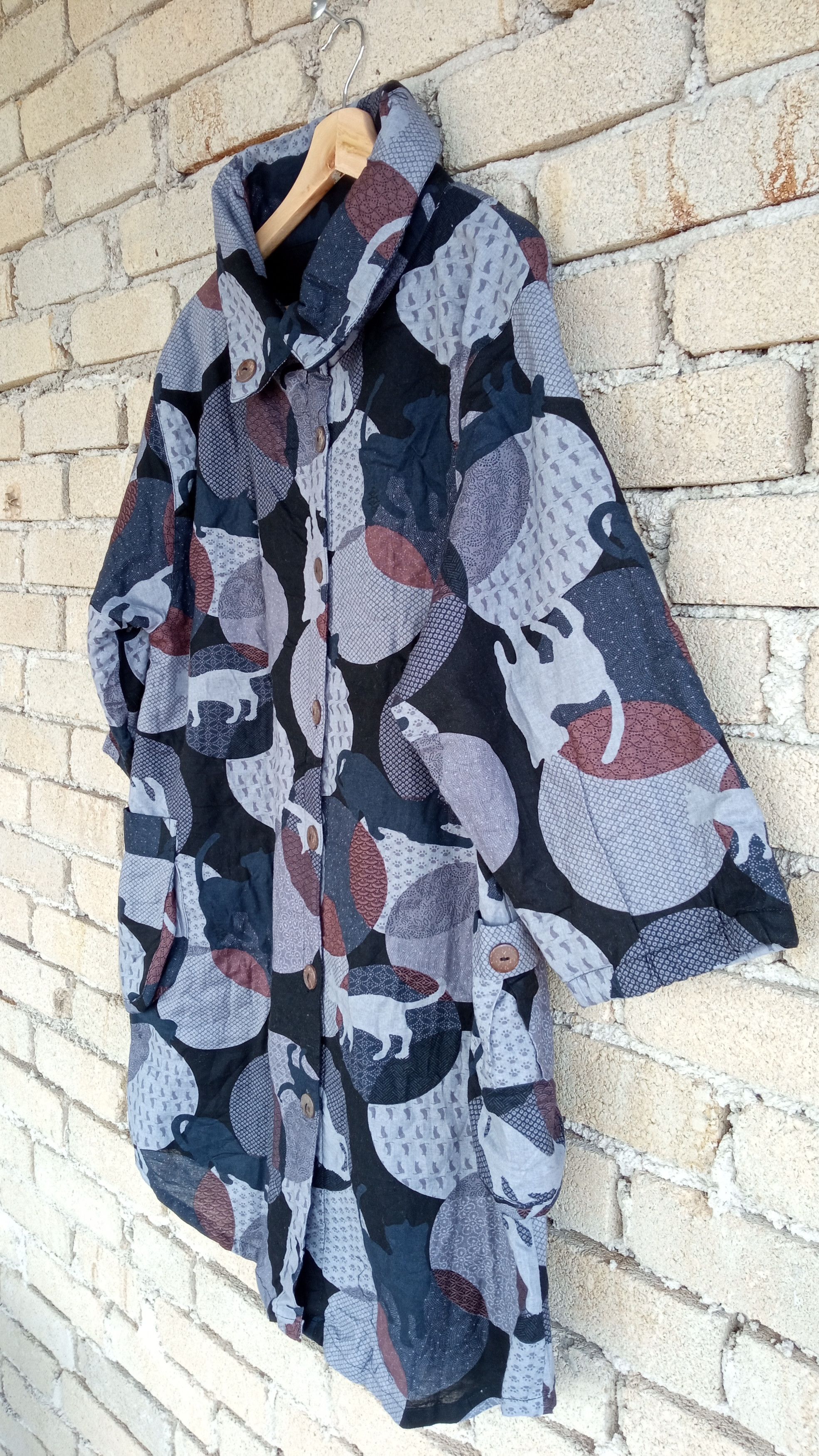 Japanese Brand × Vintage 🔥🔥Japanese Brand Sashiko Style Patchwork Fullprint Jacket Size US M / EU 48-50 / 2 - 11 Thumbnail