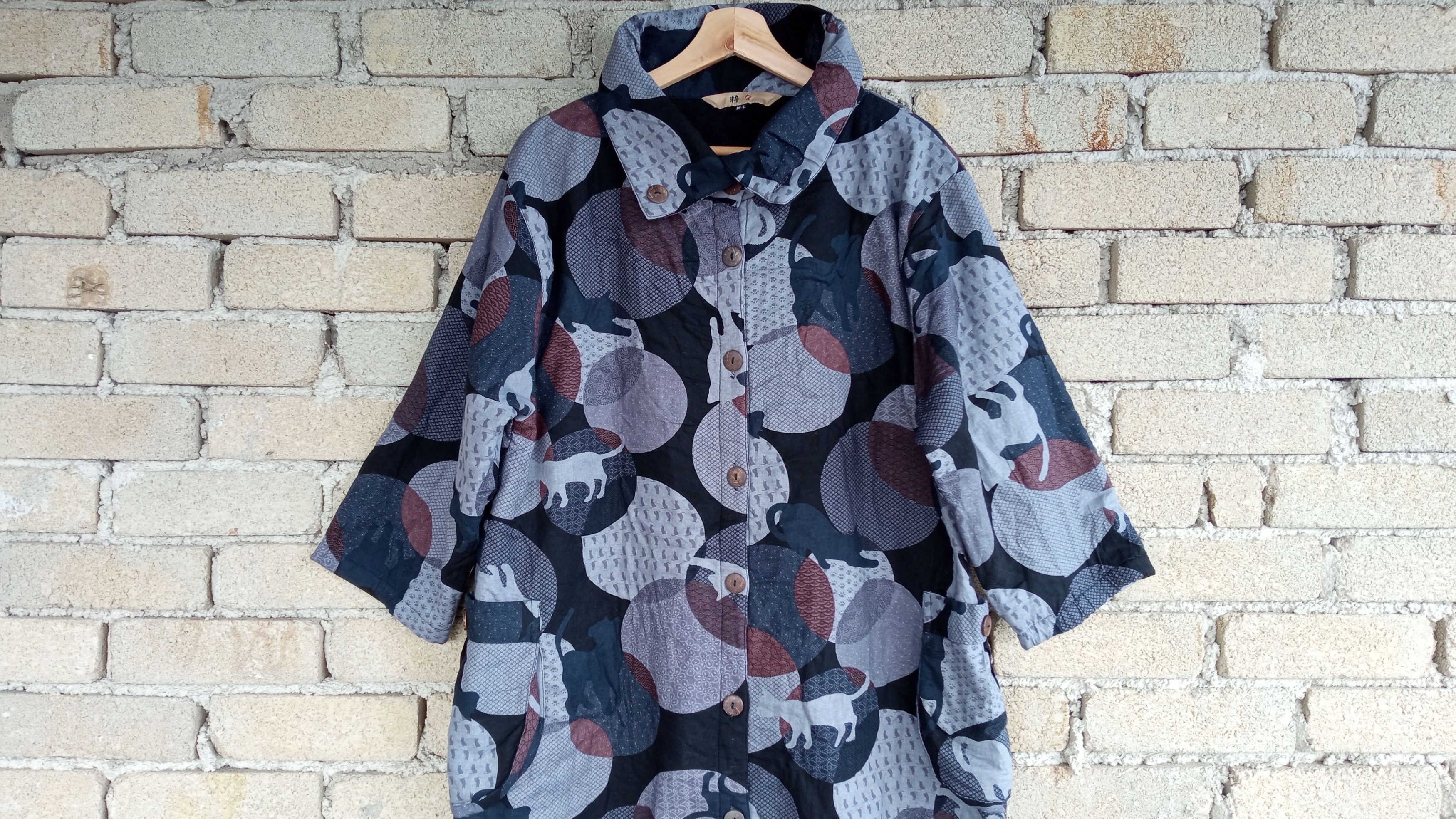 Japanese Brand × Vintage 🔥🔥Japanese Brand Sashiko Style Patchwork Fullprint Jacket Size US M / EU 48-50 / 2 - 5 Thumbnail