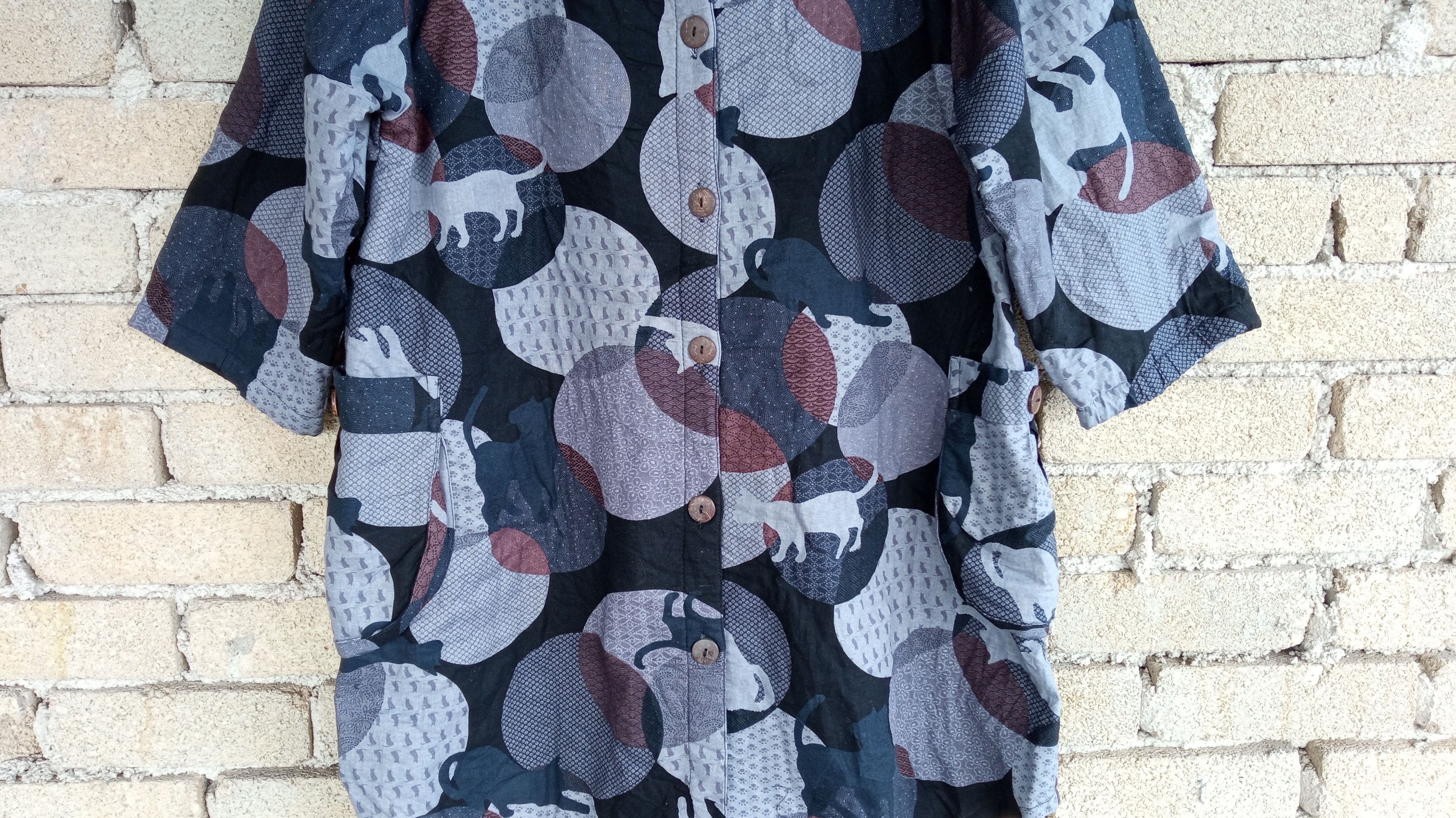 Japanese Brand × Vintage 🔥🔥Japanese Brand Sashiko Style Patchwork Fullprint Jacket Size US M / EU 48-50 / 2 - 8 Thumbnail