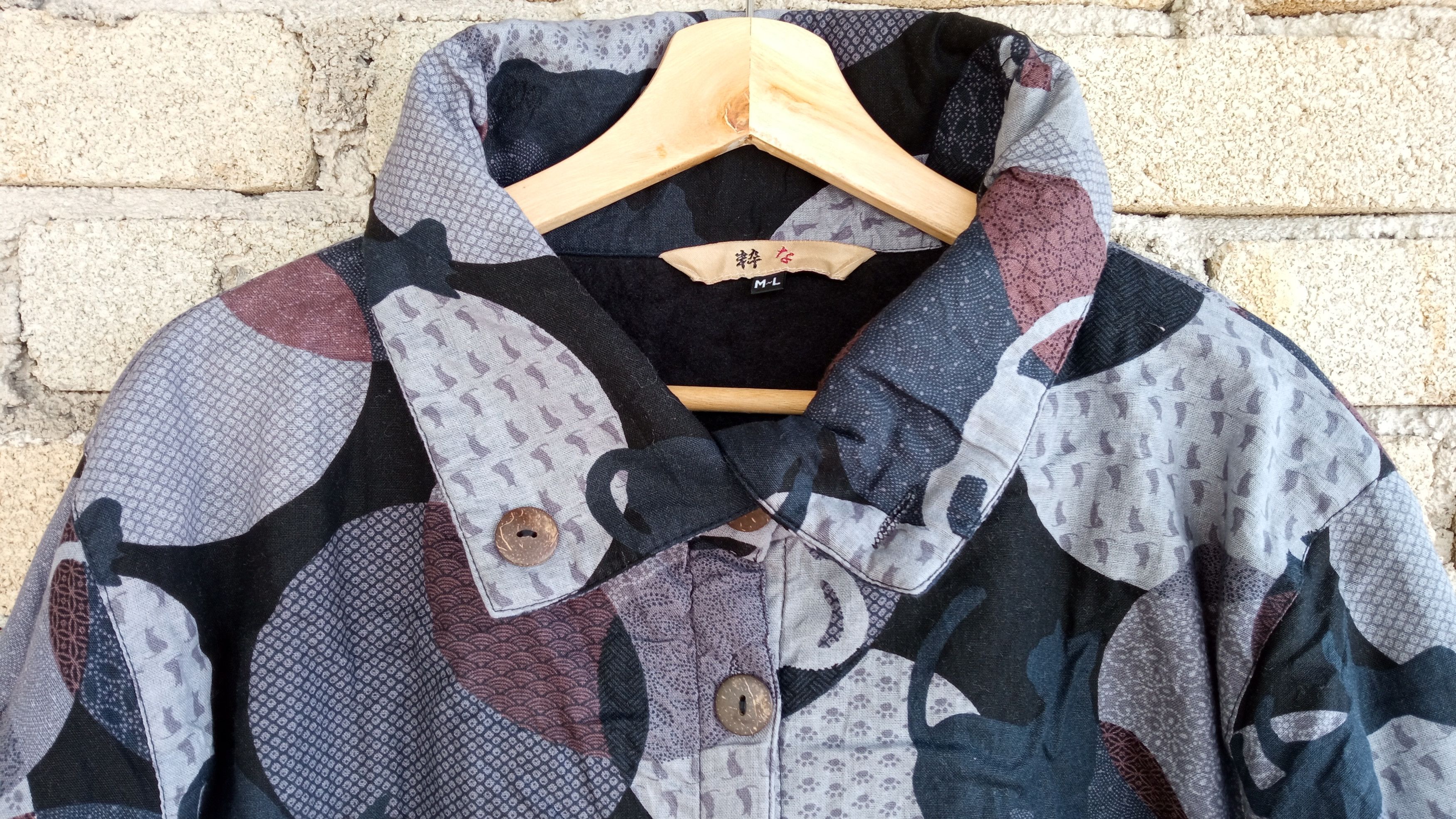 Japanese Brand × Vintage 🔥🔥Japanese Brand Sashiko Style Patchwork Fullprint Jacket Size US M / EU 48-50 / 2 - 12 Thumbnail