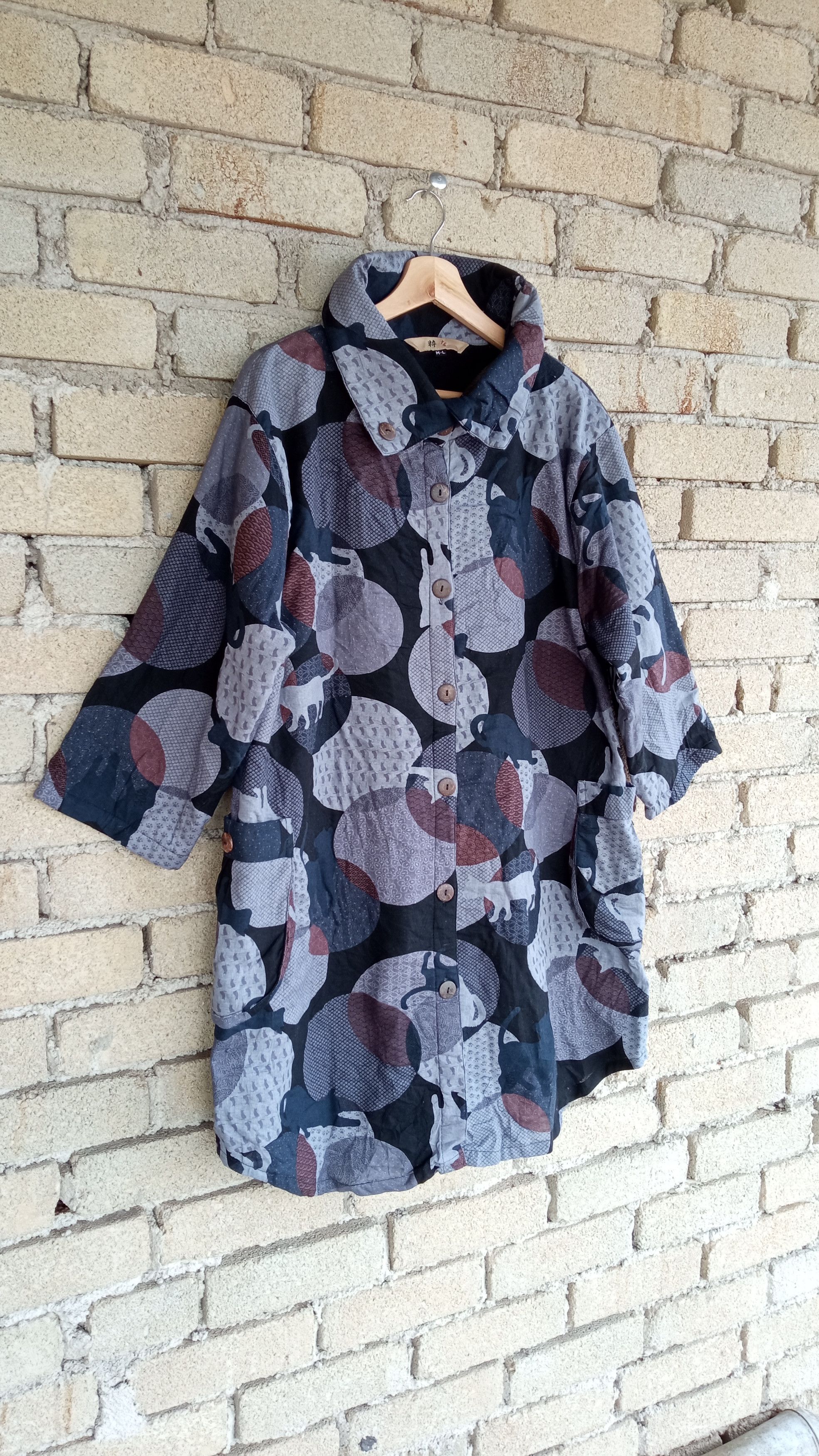 Japanese Brand × Vintage 🔥🔥Japanese Brand Sashiko Style Patchwork Fullprint Jacket Size US M / EU 48-50 / 2 - 2 Thumbnail