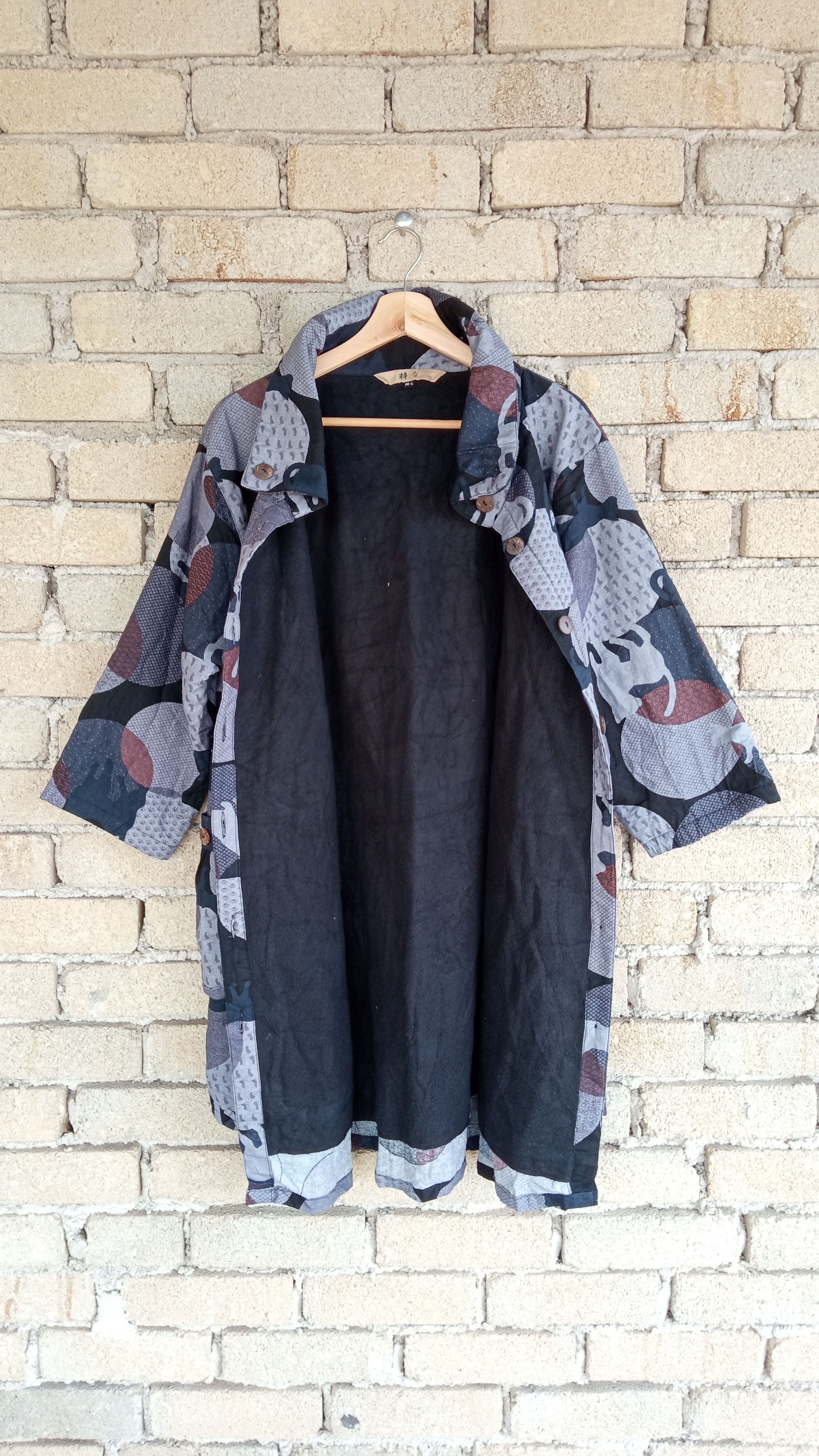 Japanese Brand × Vintage 🔥🔥Japanese Brand Sashiko Style Patchwork Fullprint Jacket Size US M / EU 48-50 / 2 - 16 Thumbnail