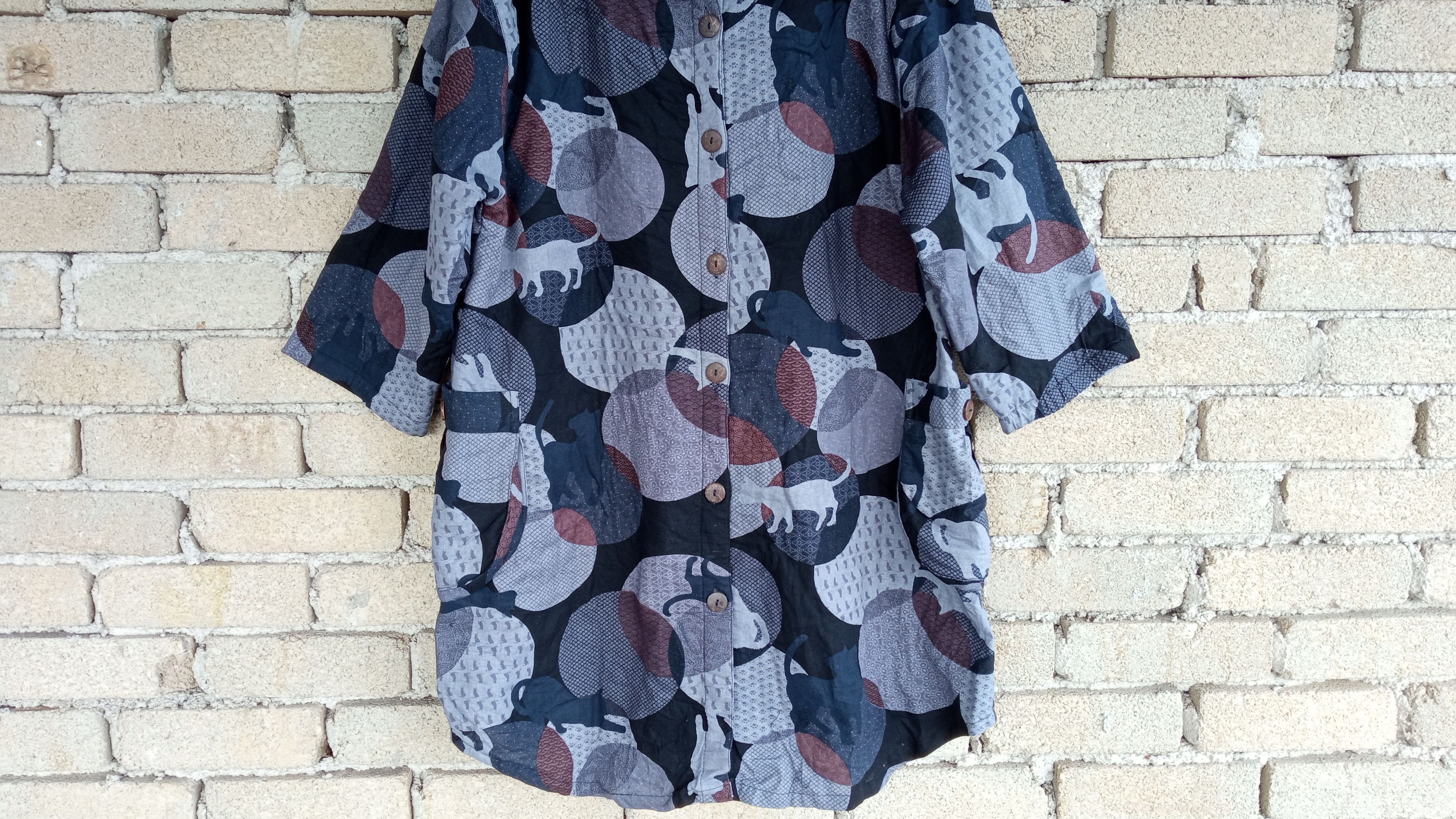 Japanese Brand × Vintage 🔥🔥Japanese Brand Sashiko Style Patchwork Fullprint Jacket Size US M / EU 48-50 / 2 - 6 Thumbnail
