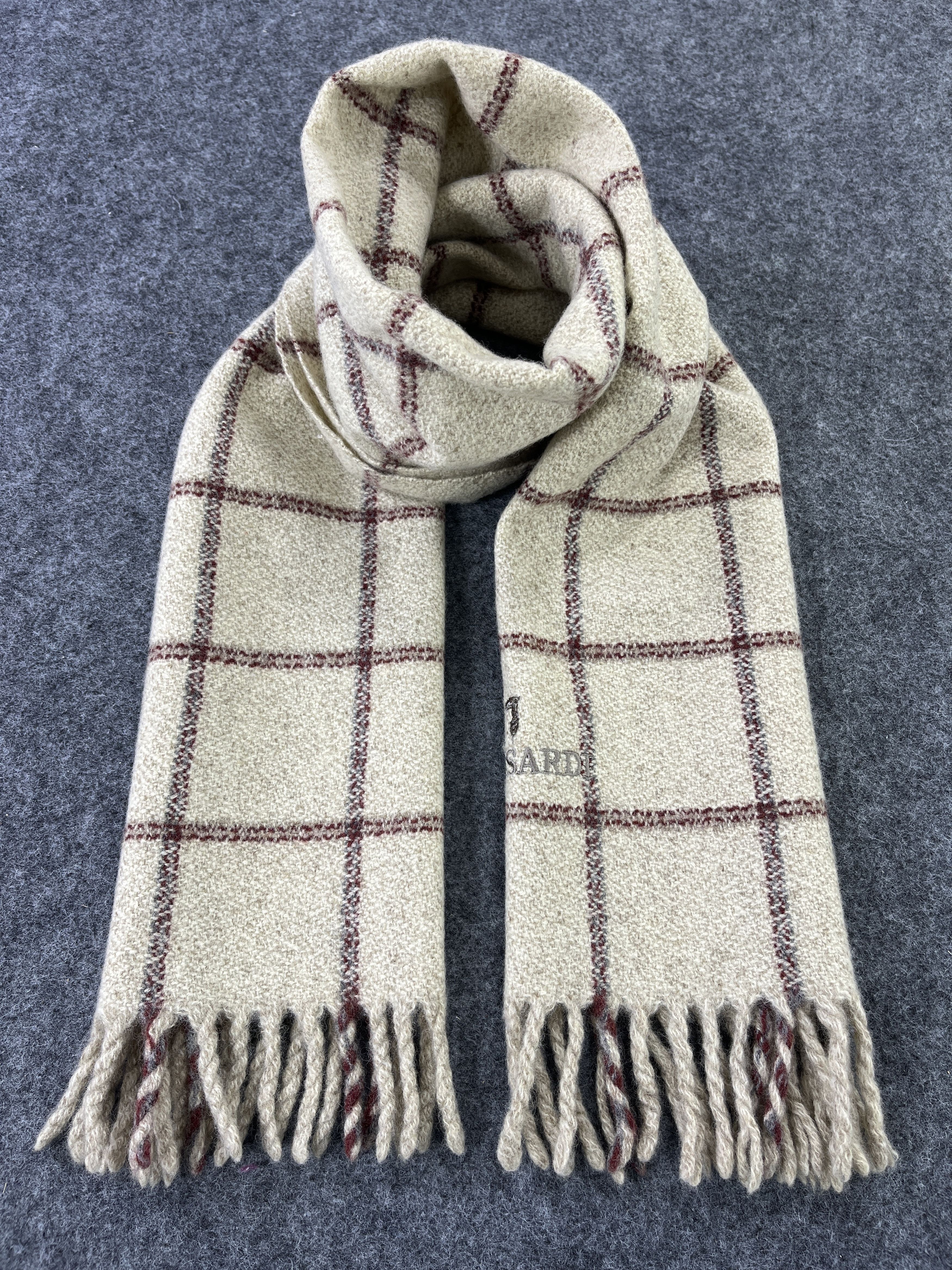 Trussardi × Vintage TRUSSARDI WOOL SCARVES / MUFFLER / NECKWEAR T325 Size ONE SIZE - 1 Thumbnail
