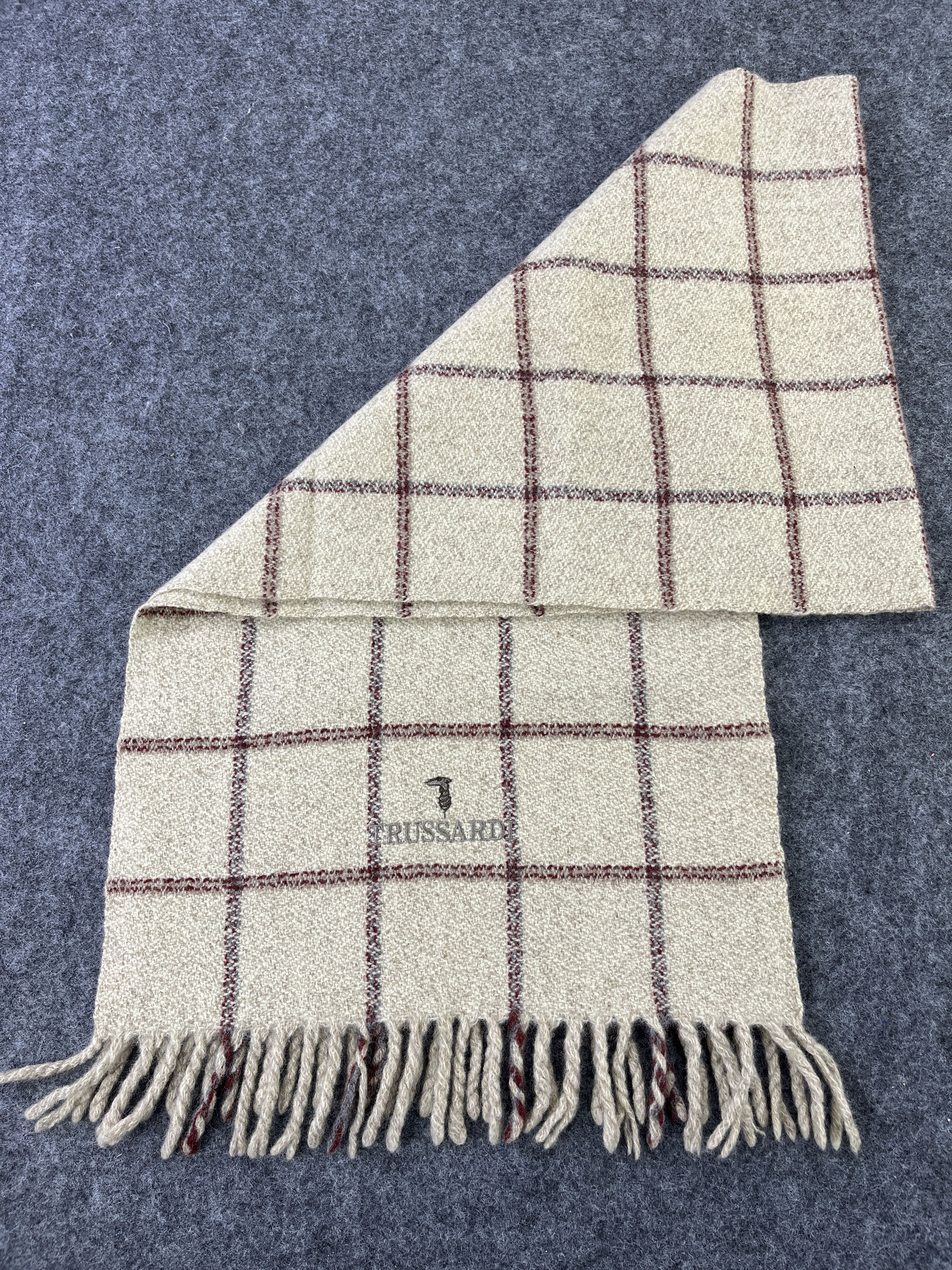 Trussardi × Vintage TRUSSARDI WOOL SCARVES / MUFFLER / NECKWEAR T325 Size ONE SIZE - 3 Thumbnail