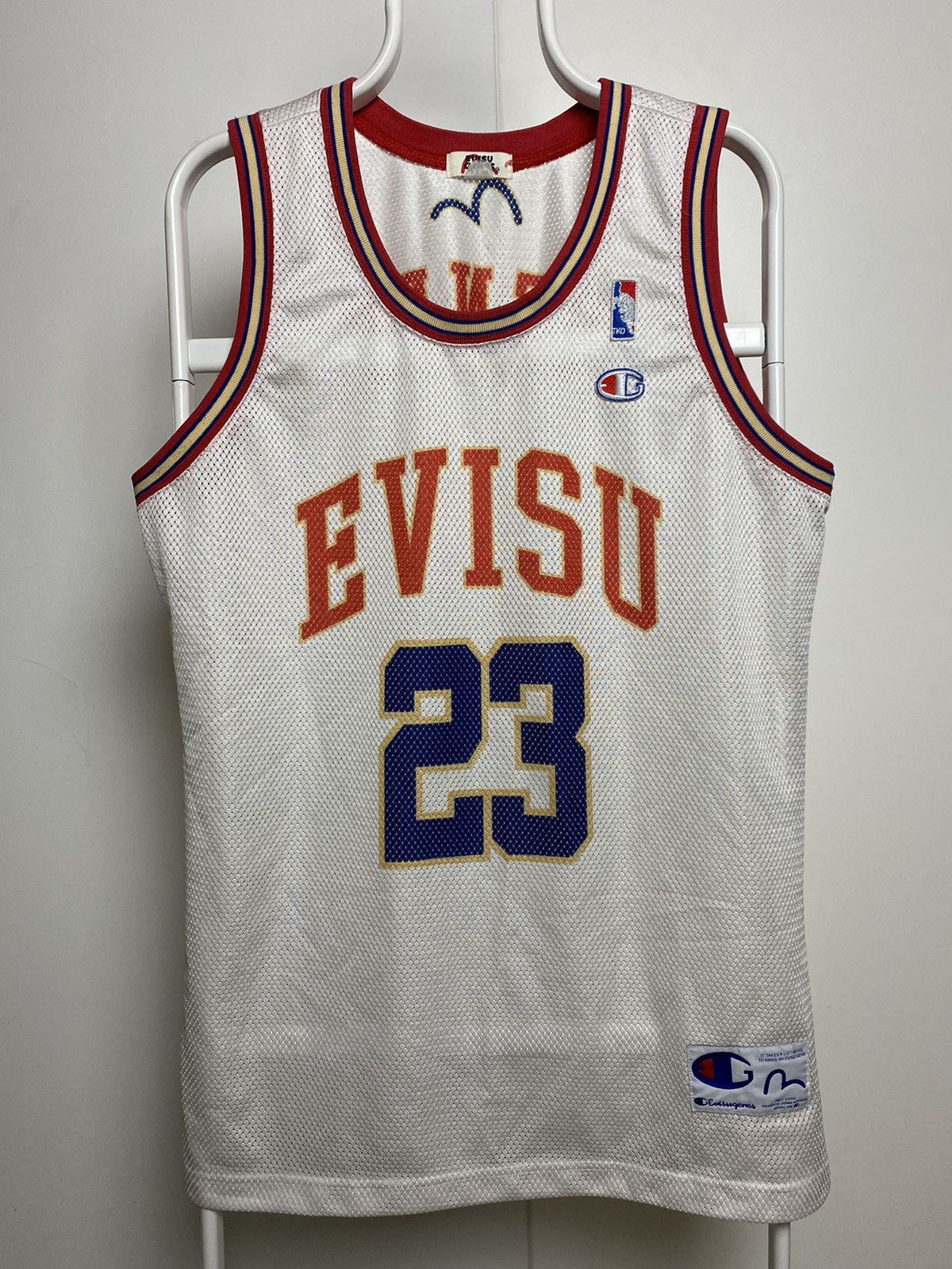 Evisu Evisu Jersey basketball 23 vintage very rare white red Size US L / EU 52-54 / 3 - 1 Thumbnail