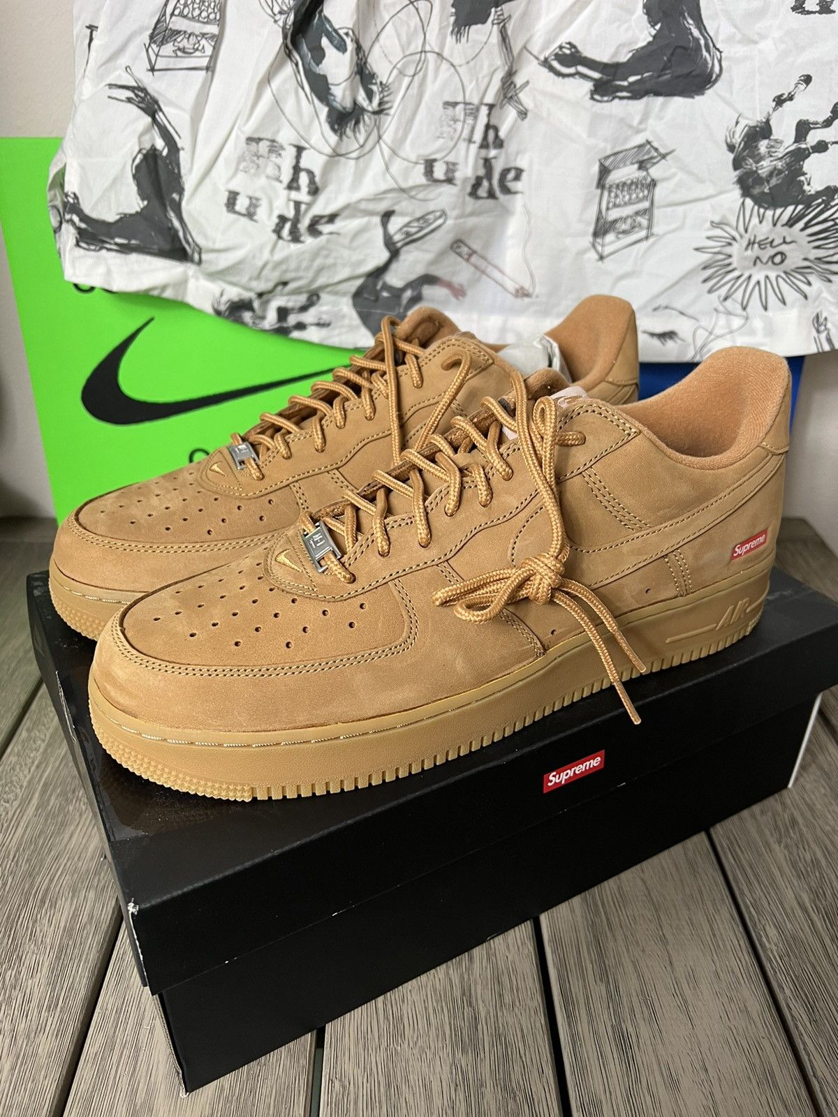 Supreme Nike Supreme Air Force 1 Low “Wheat”   Grailed