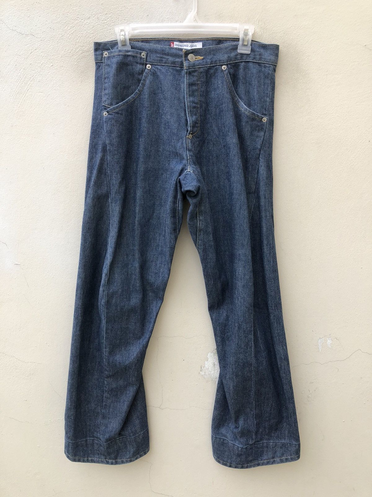 Japanese Brand 2000 Levi’s Engineered Jeans Buckle Back Loose Denim Size US 30 / EU 46 - 7 Thumbnail