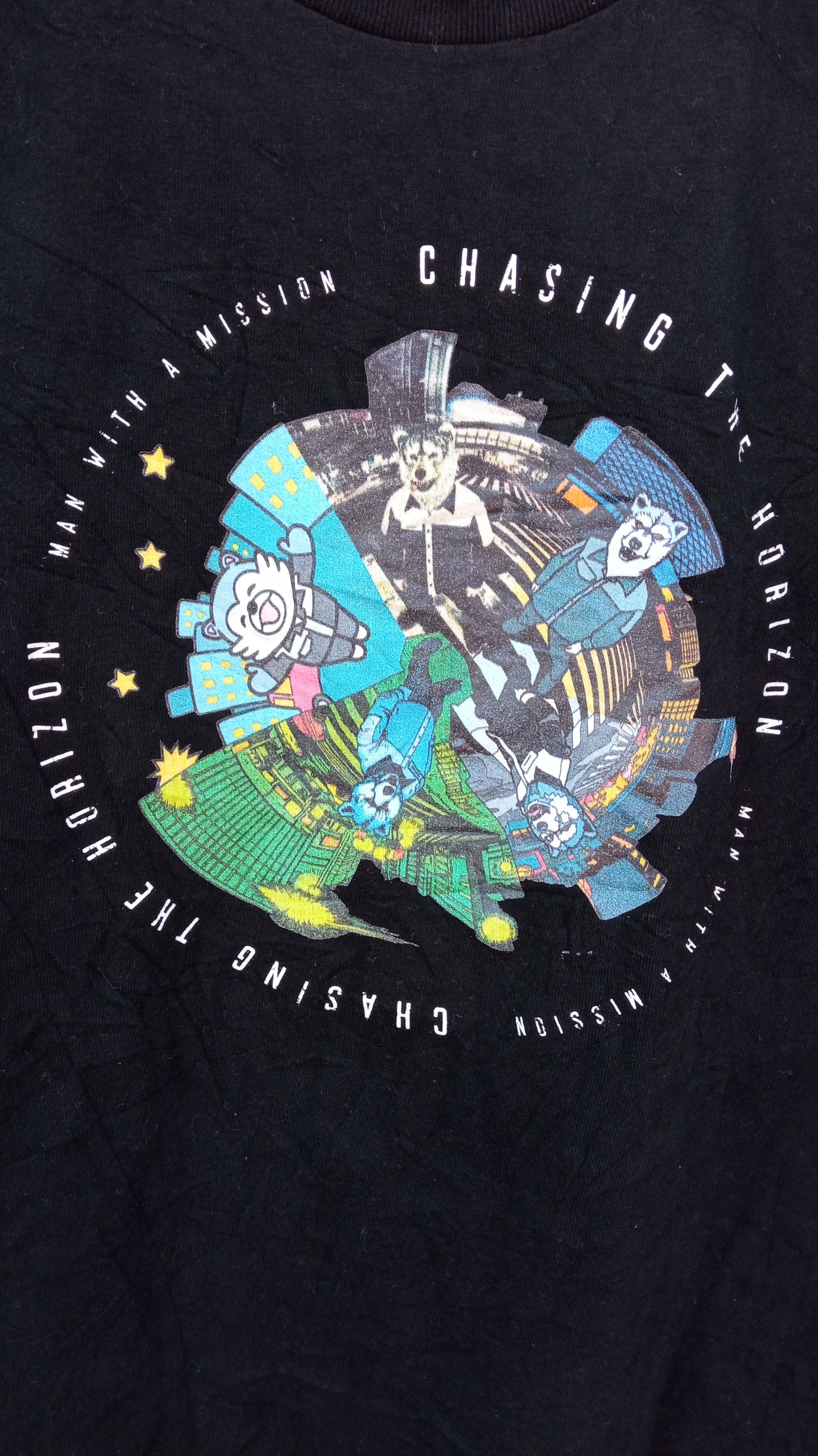 Band Tees × Japanese Brand × Vintage 🔥🔥Japanese Rock Band Man With A Mission T-Shirt Size US M / EU 48-50 / 2 - 18 Thumbnail