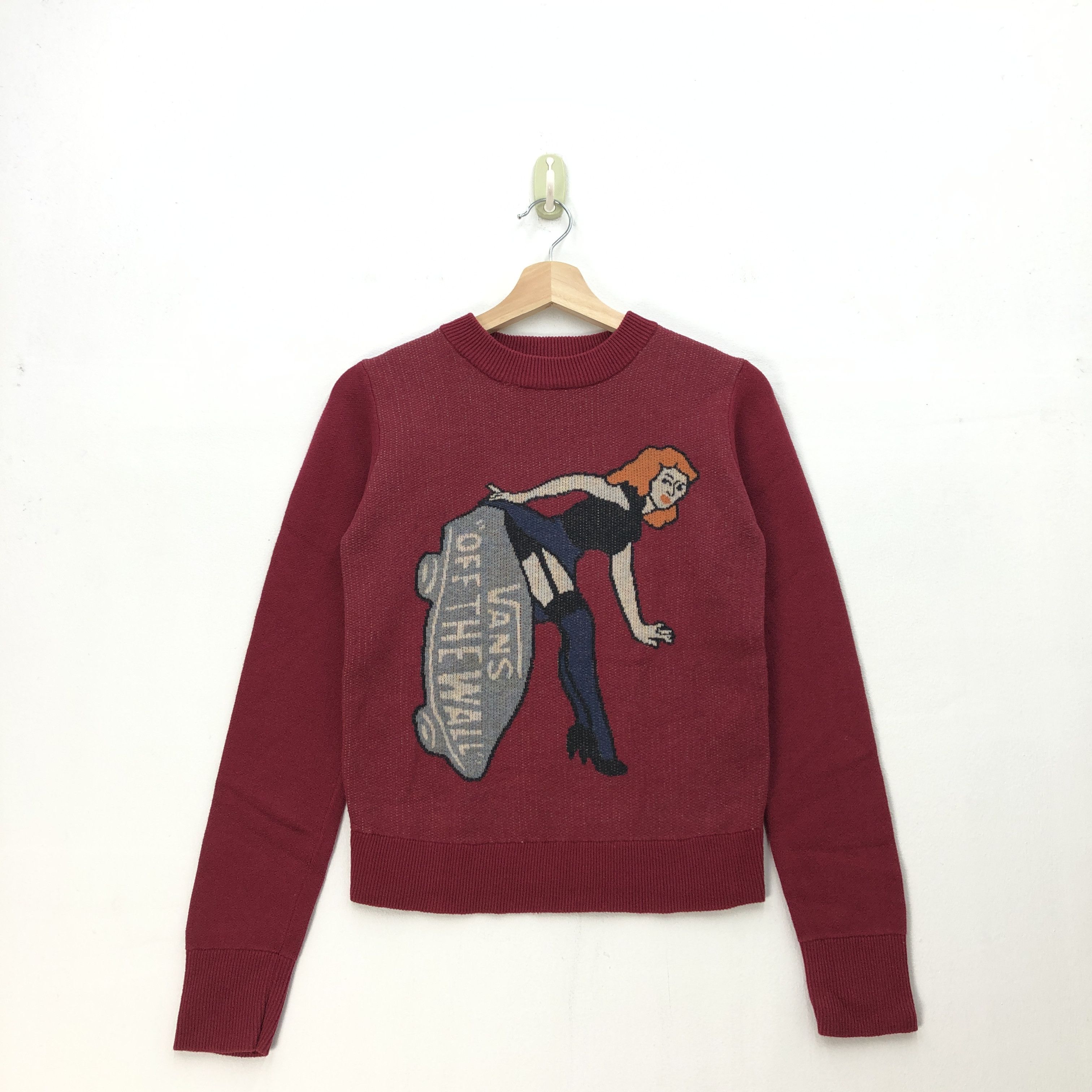 Vans × Vintage Vintage Vans Knitwear Sweater Skateboarding Sweater Jumper Size XS / US 0-2 / IT 36-38 - 1 Thumbnail