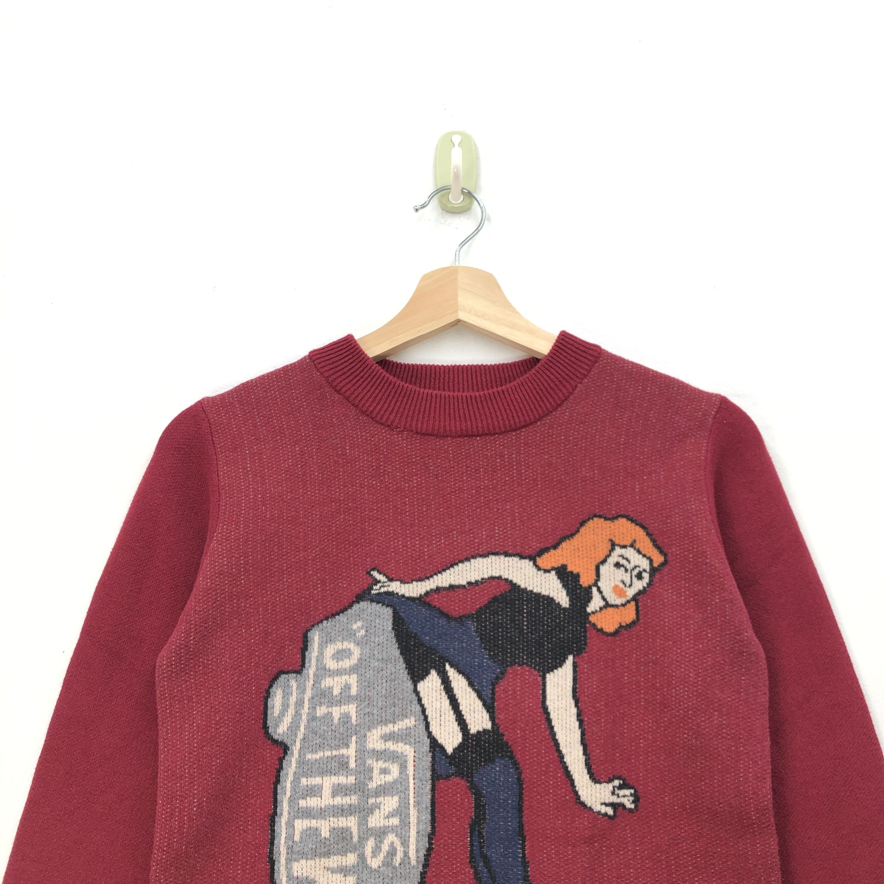 Vans × Vintage Vintage Vans Knitwear Sweater Skateboarding Sweater Jumper Size XS / US 0-2 / IT 36-38 - 2 Thumbnail