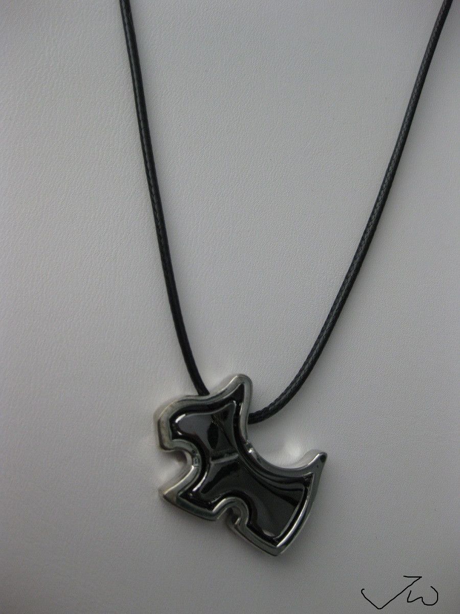 Jewelry Dog Stainless Steel Pendant Leather Necklace Size ONE SIZE - 2 Thumbnail