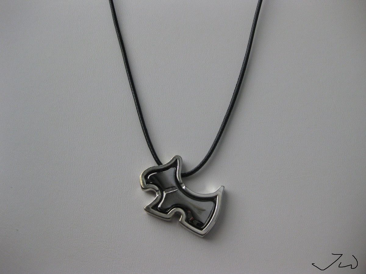 Jewelry Dog Stainless Steel Pendant Leather Necklace Size ONE SIZE - 1 Thumbnail