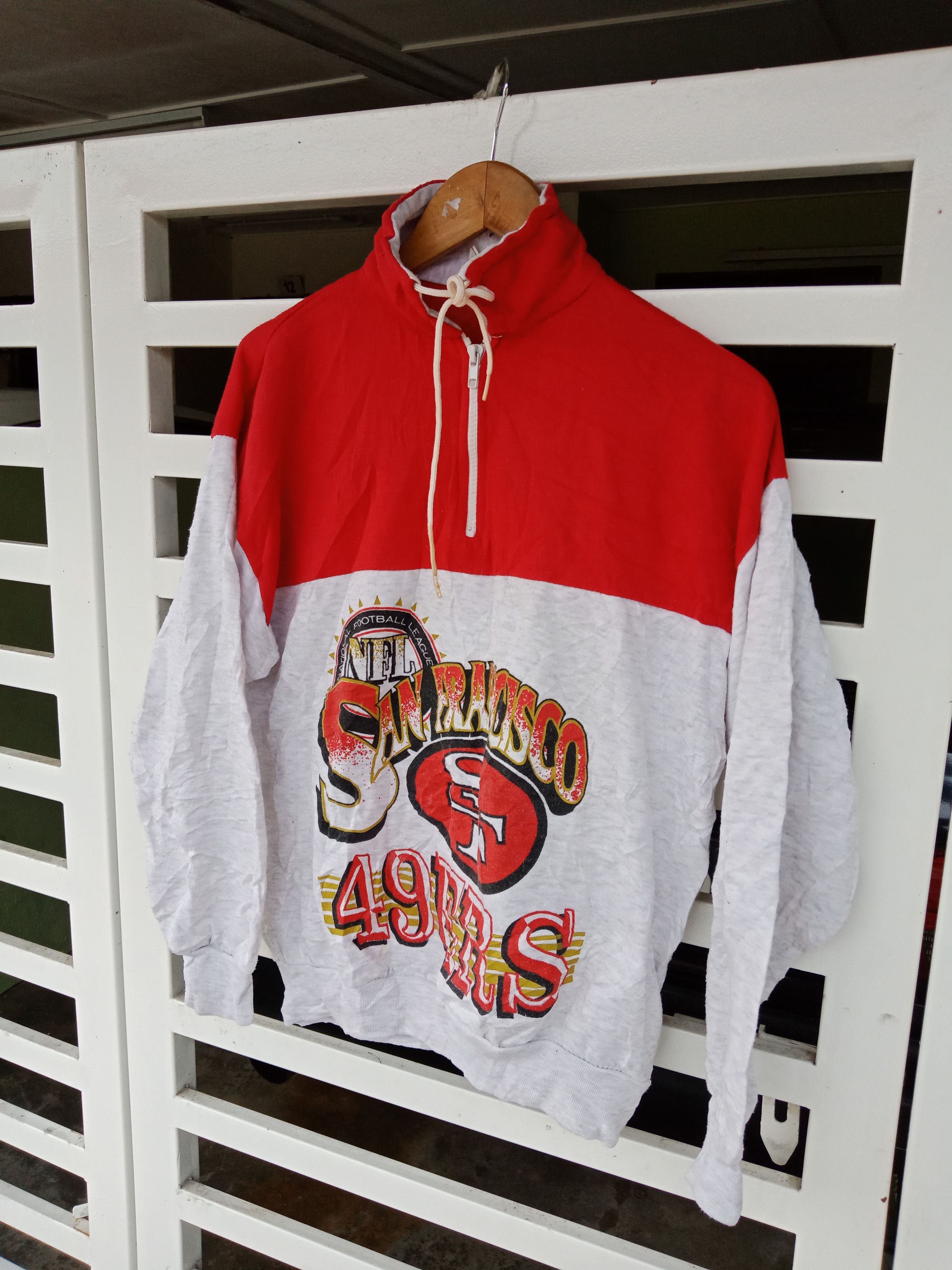 NFL Vintage 49ers Spell Out Pull Over Sweatshirt Size US M / EU 48-50 / 2 - 4 Thumbnail