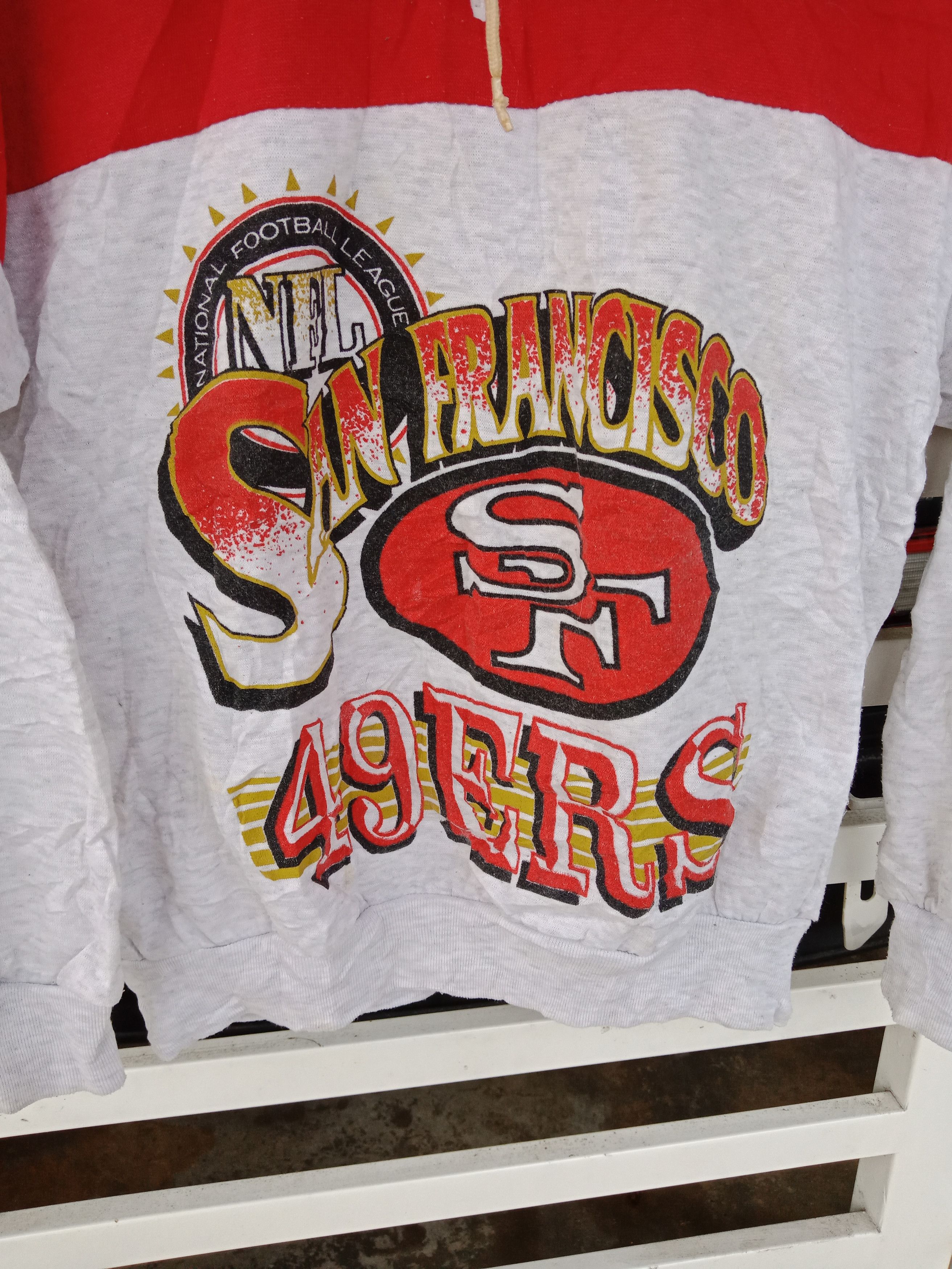 NFL Vintage 49ers Spell Out Pull Over Sweatshirt Size US M / EU 48-50 / 2 - 6 Thumbnail