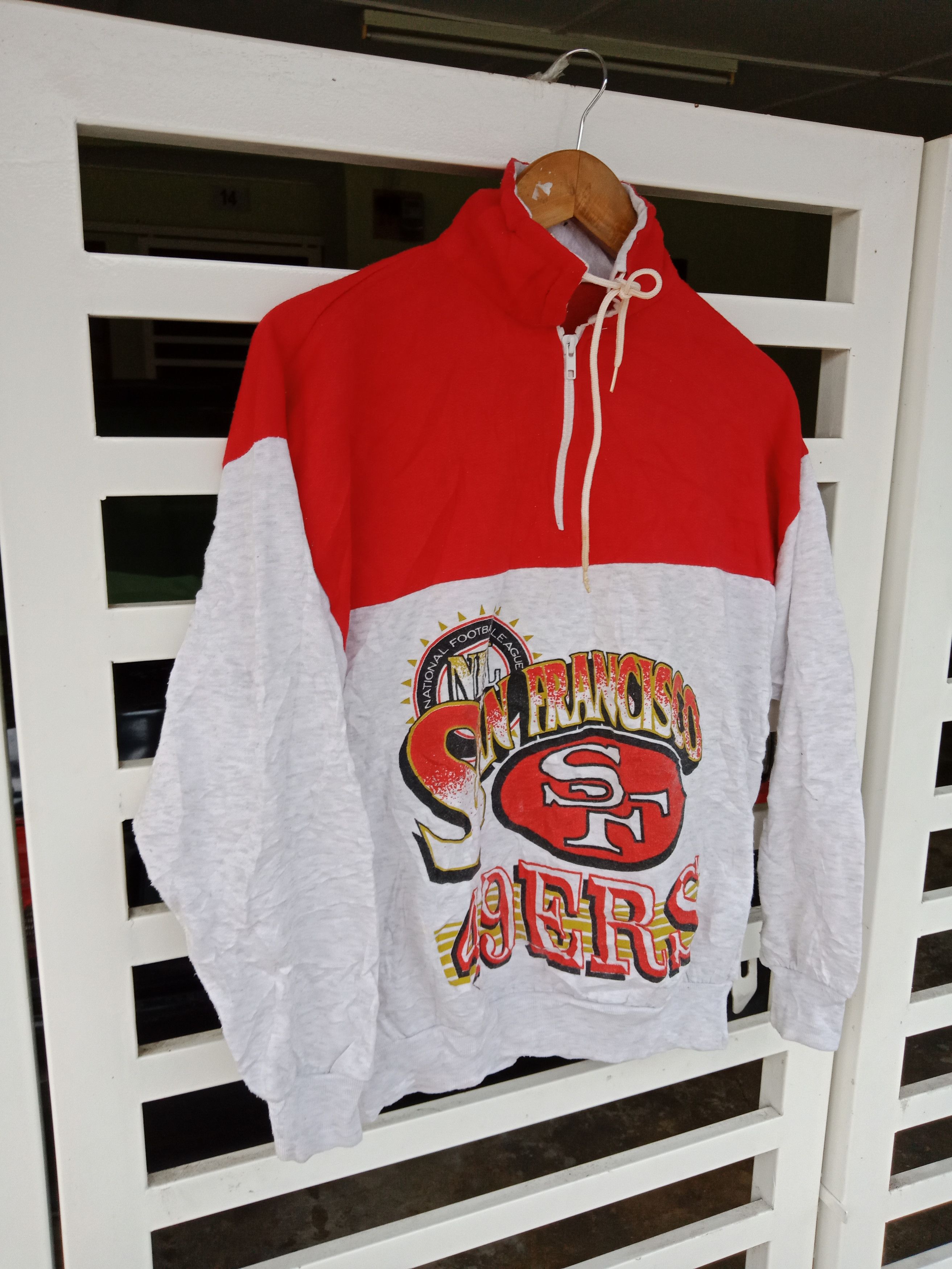 NFL Vintage 49ers Spell Out Pull Over Sweatshirt Size US M / EU 48-50 / 2 - 5 Thumbnail