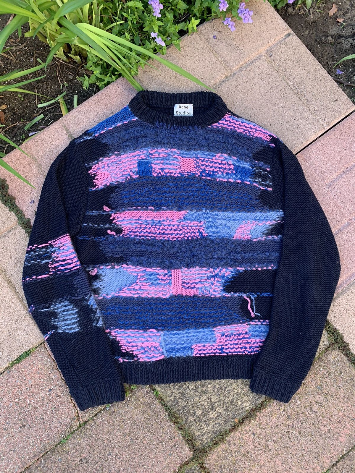 image of Grail Acne Studios Irregular Raw Knit Sweater, Men's (Size Medium)