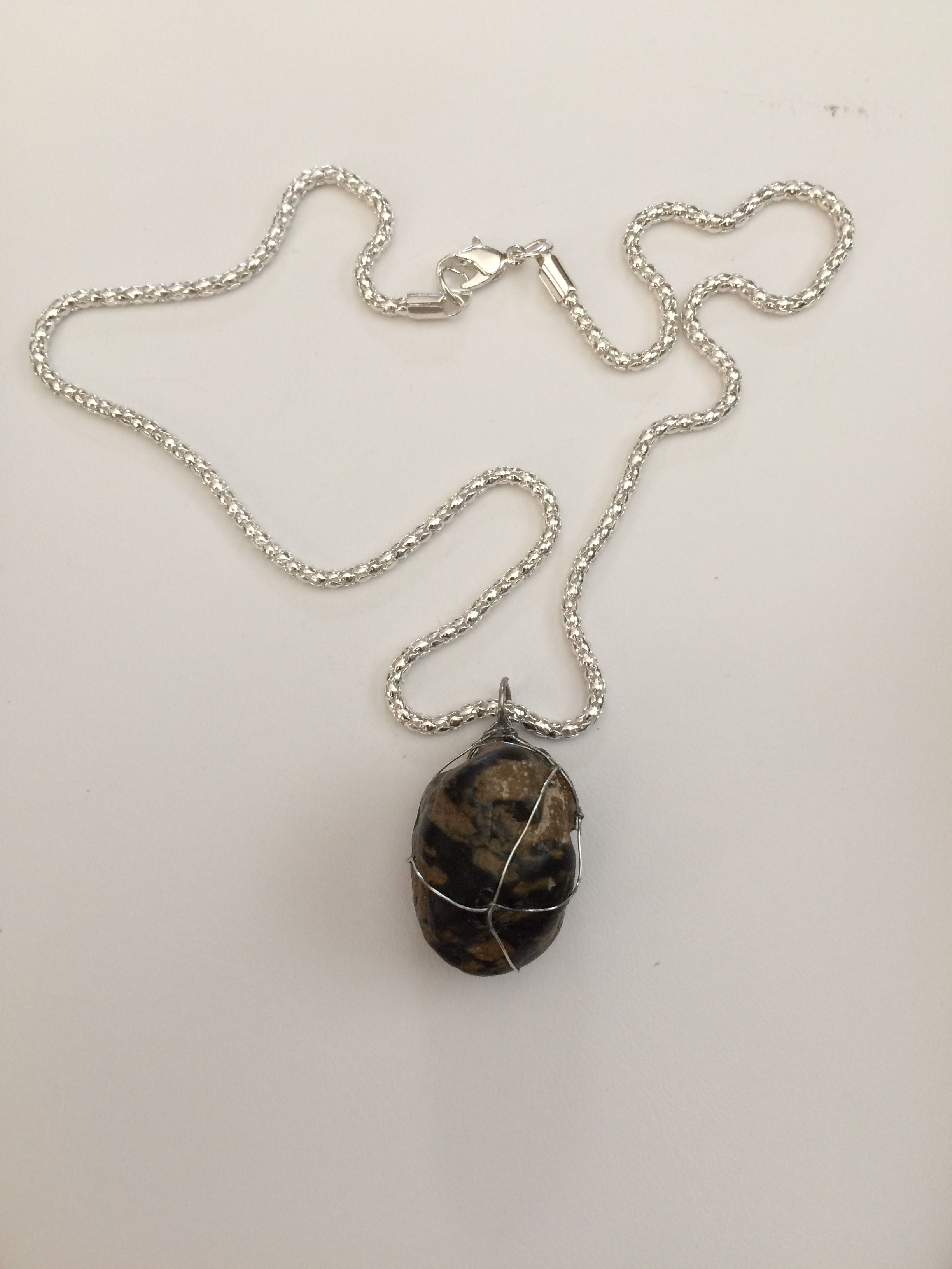 Handmade Quartz Rock Wired Chain Necklace Size ONE SIZE - 1 Thumbnail