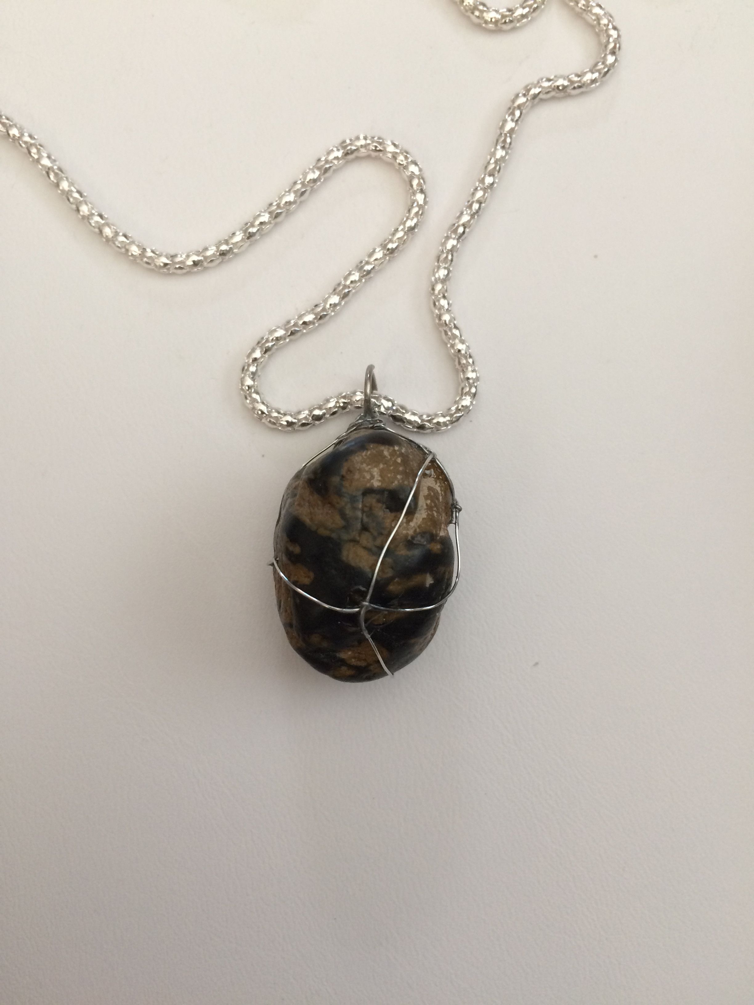 Handmade Quartz Rock Wired Chain Necklace Size ONE SIZE - 3 Thumbnail