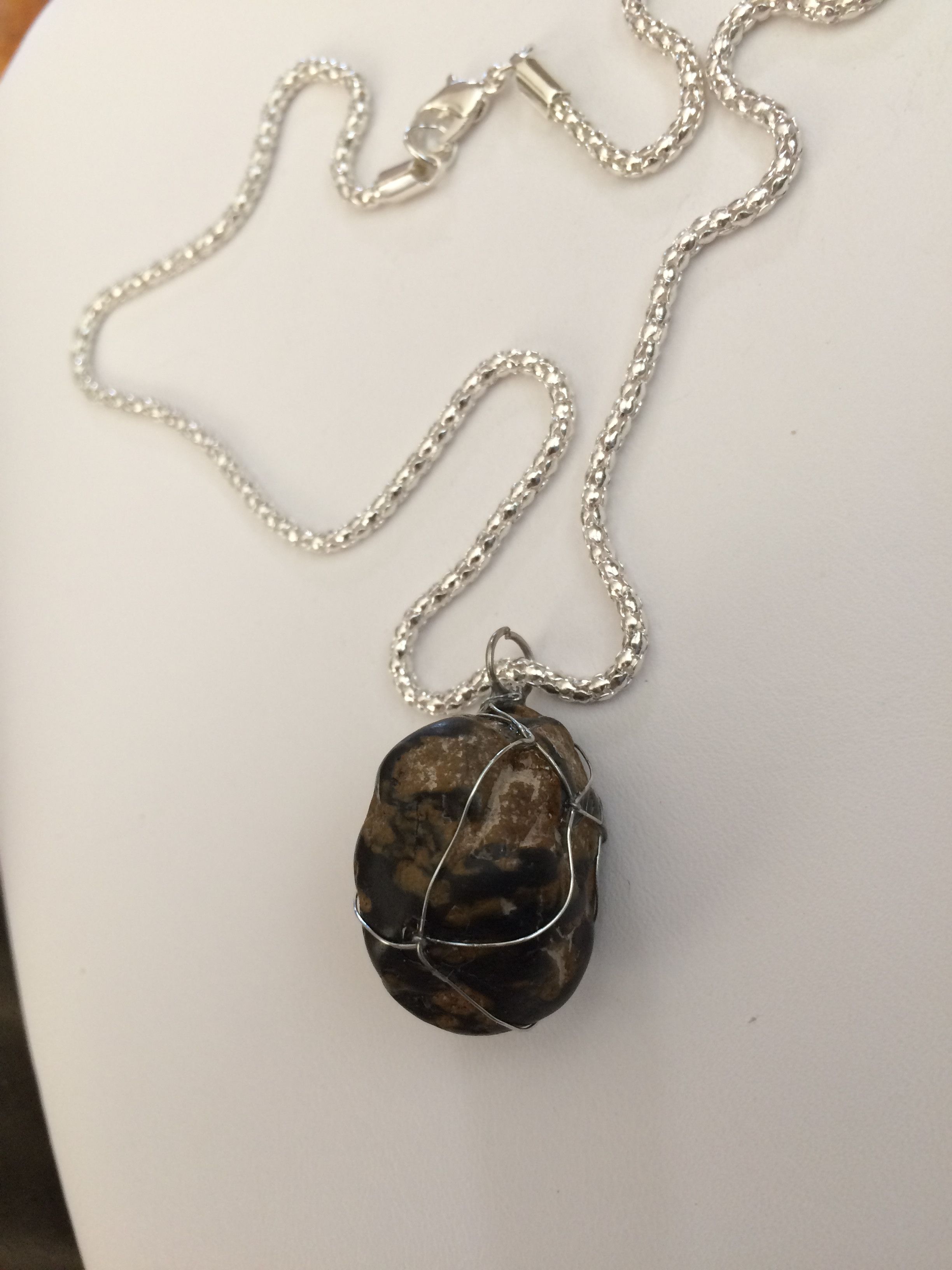 Handmade Quartz Rock Wired Chain Necklace Size ONE SIZE - 2 Thumbnail