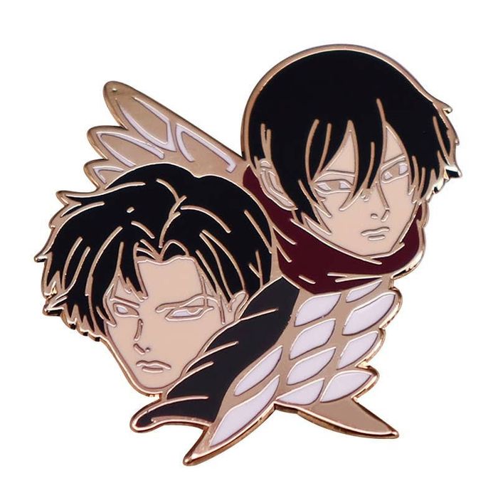 Enamel Attack On Titan AOT Levi & Eren Hard Enamel Pins 39 Grailed