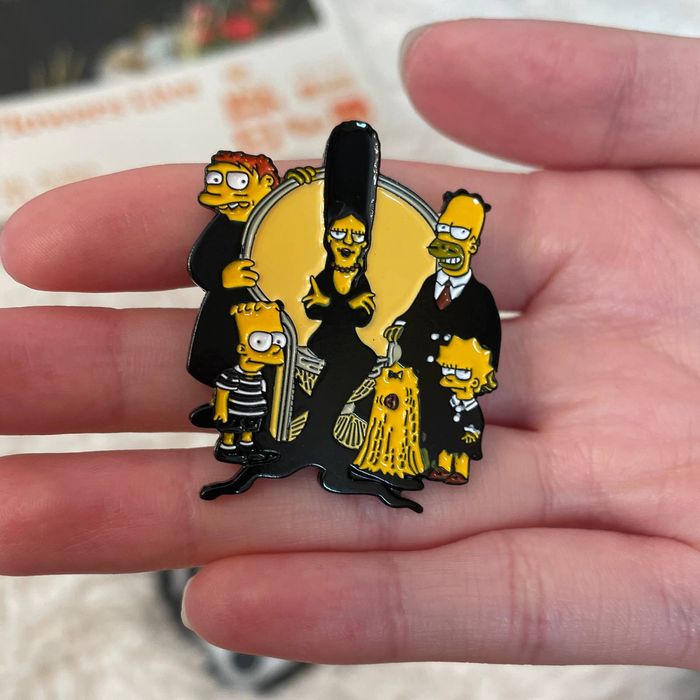 Enamel Nickelodeon The Simpsons Addams Family Enamel Pins 62 Grailed